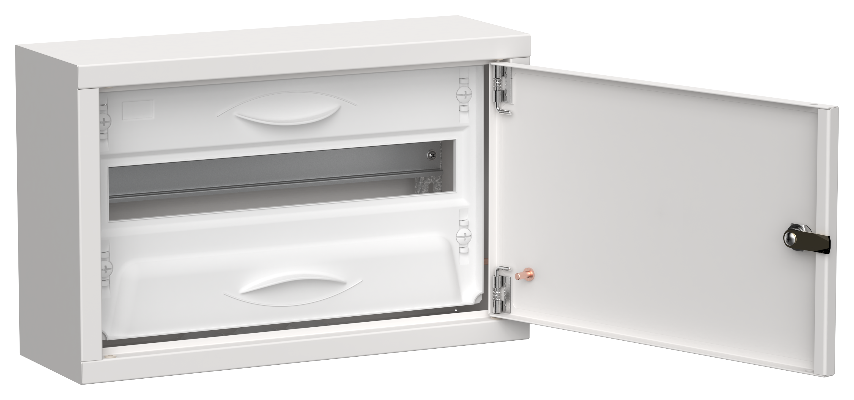 TITAN 5 Корпус металлический ЩРн-18 (1х18) 268х420х140мм IP31 белый (одна дверь) IEK