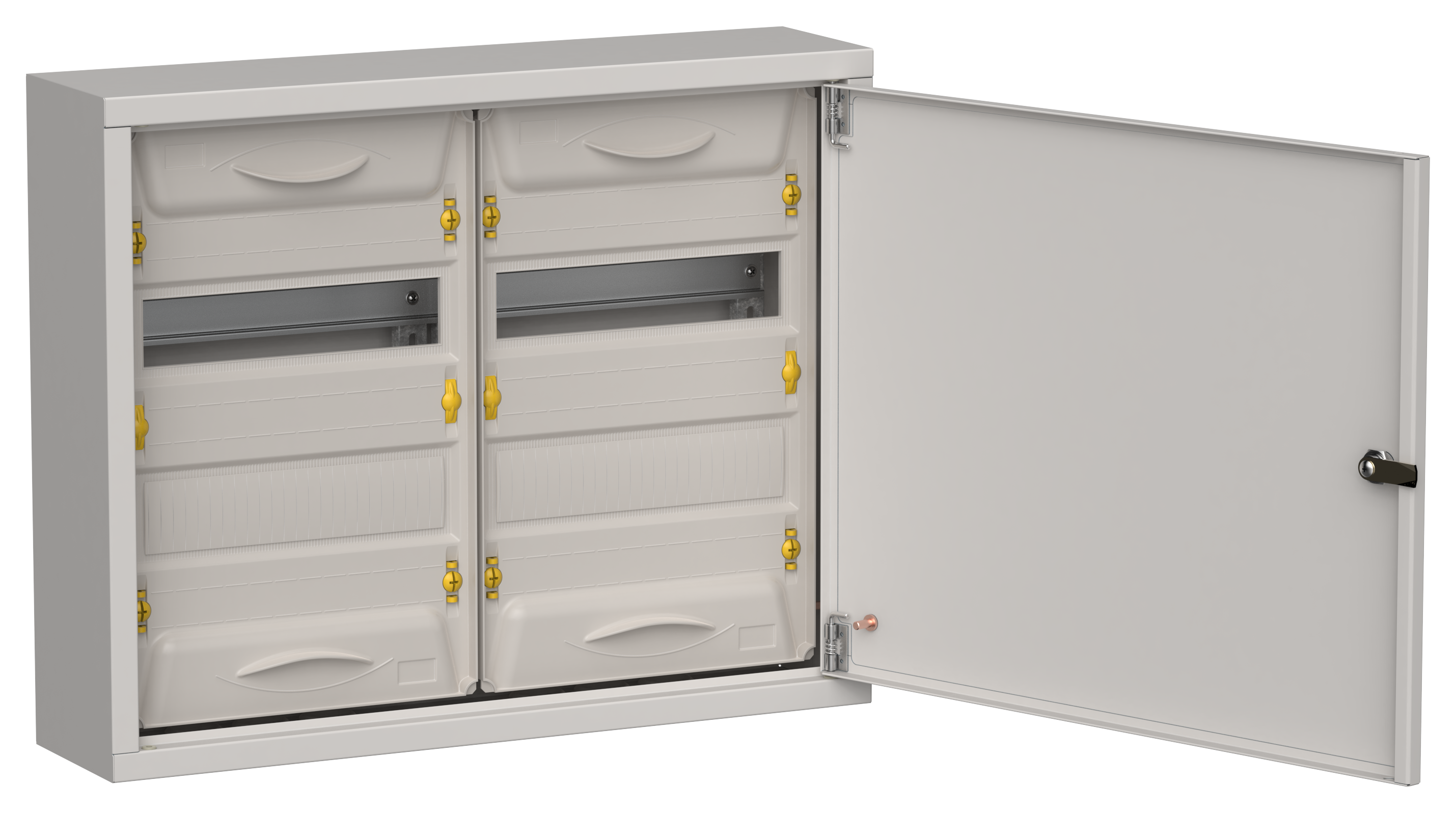 TITAN 5 Корпус металлический ЩРн-48 (2х24) 460х570х140мм IP31 серый (одна дверь) IEK