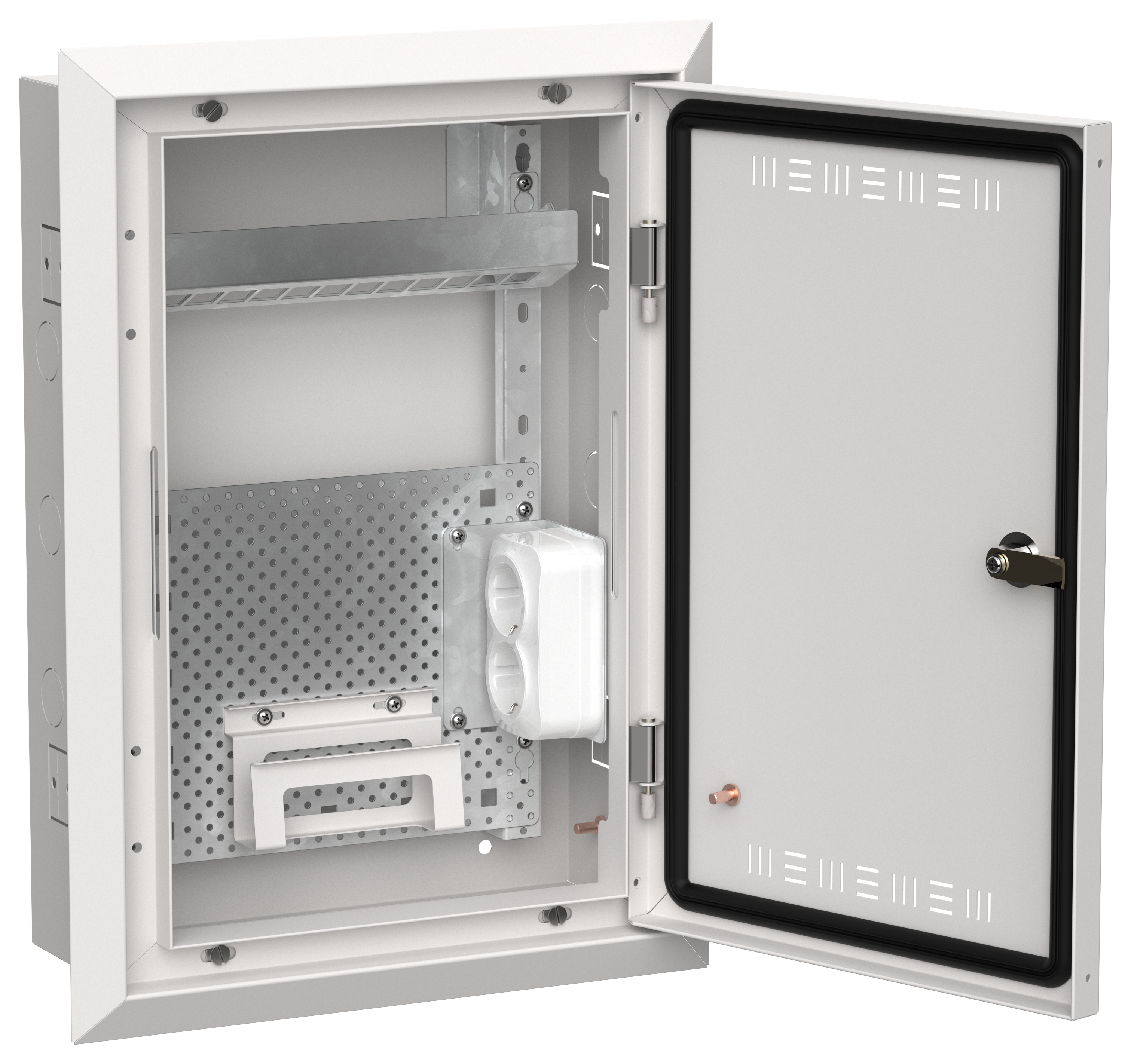 TITAN 5 Корпус мультимедиа ЩРв-24 (1х24) 505х365х130мм IP30 белый IEK