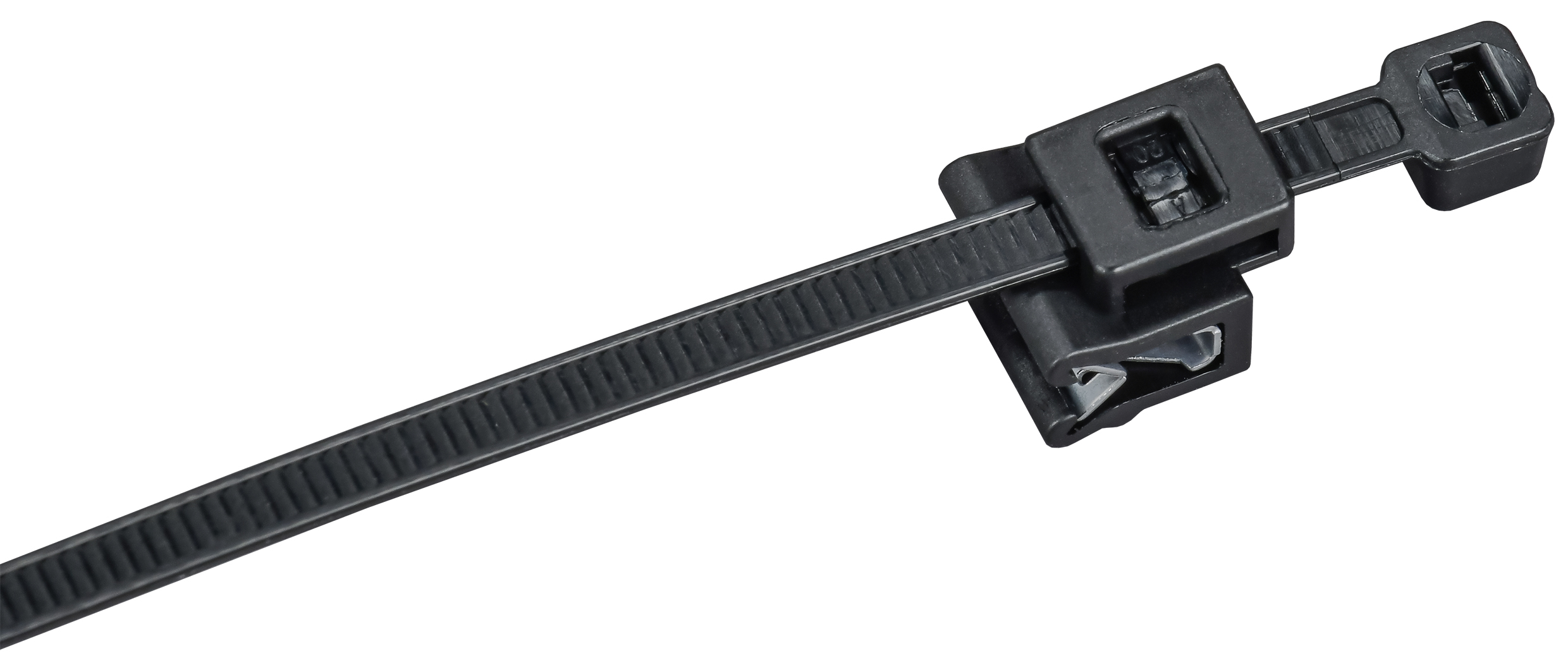 Хомут P6.6 с креплением на кромку черный 4.8х200мм 100шт/упак IEK