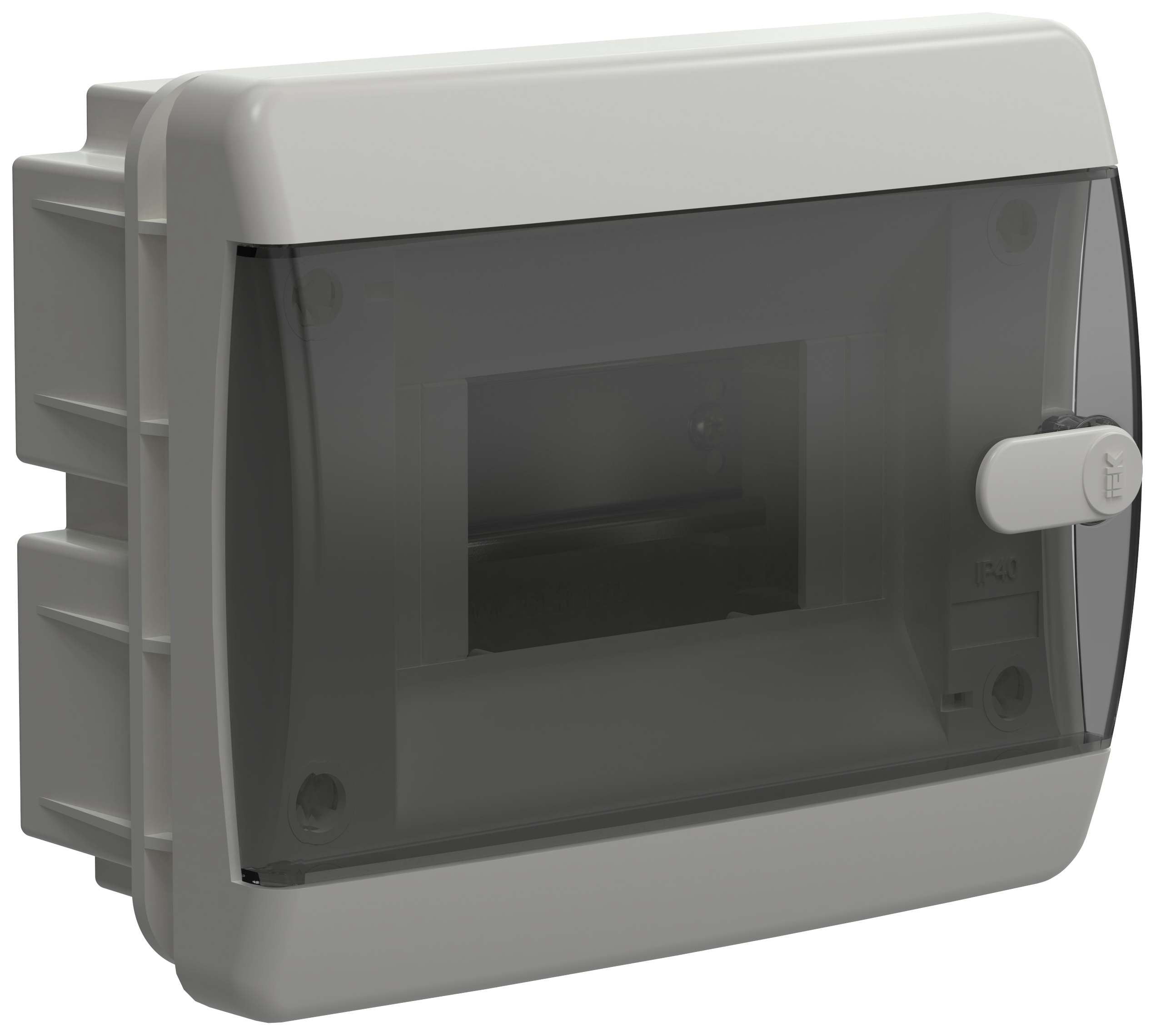 Корпус пластиковый встраиваемый на 6 модулей ЩРВ-П-6 IP41 UNION Compact черная прозрачная дверь