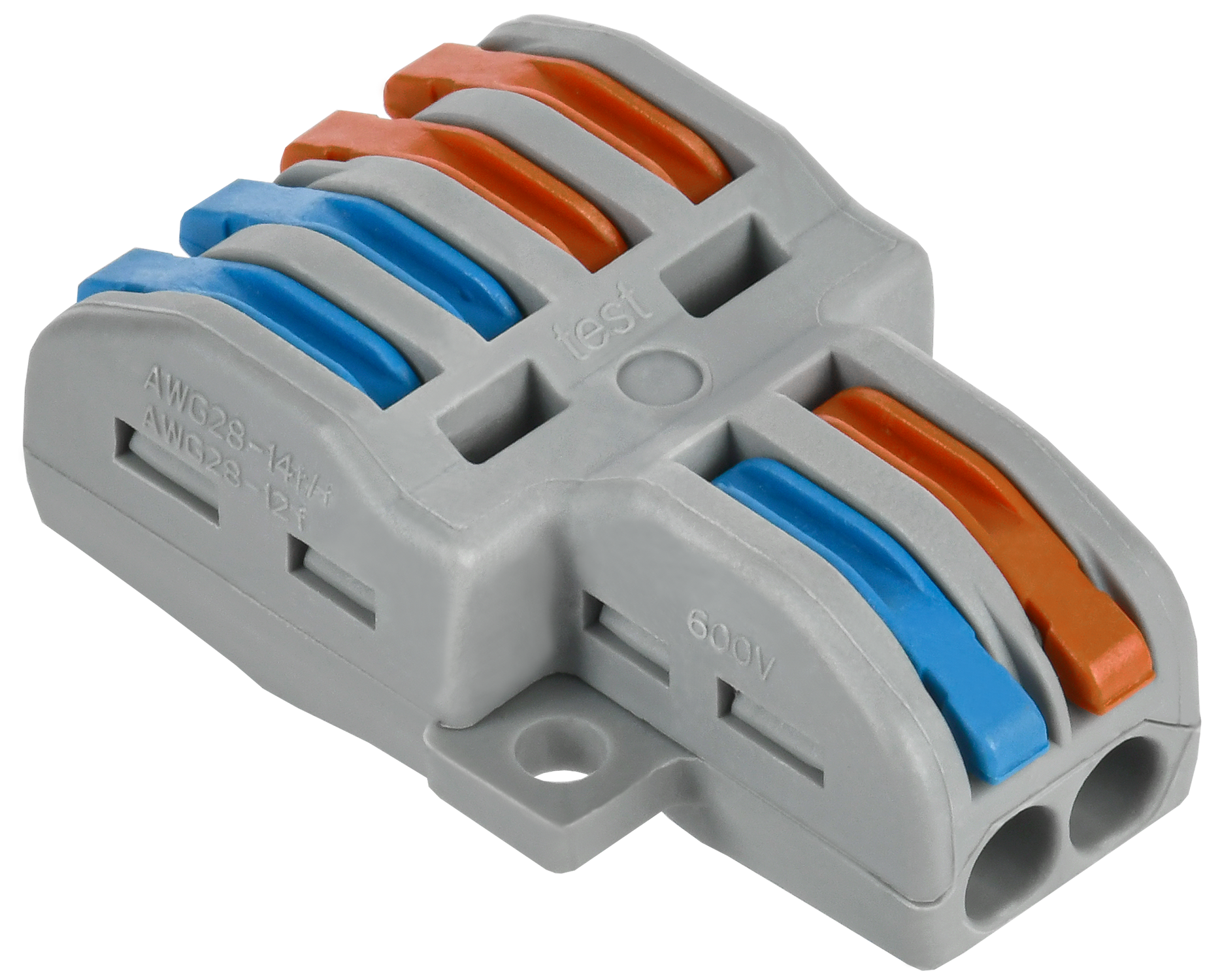 Строительно-монтажная клемма СМК 222-4124 проходная разветвительная (4шт/упак) IEK