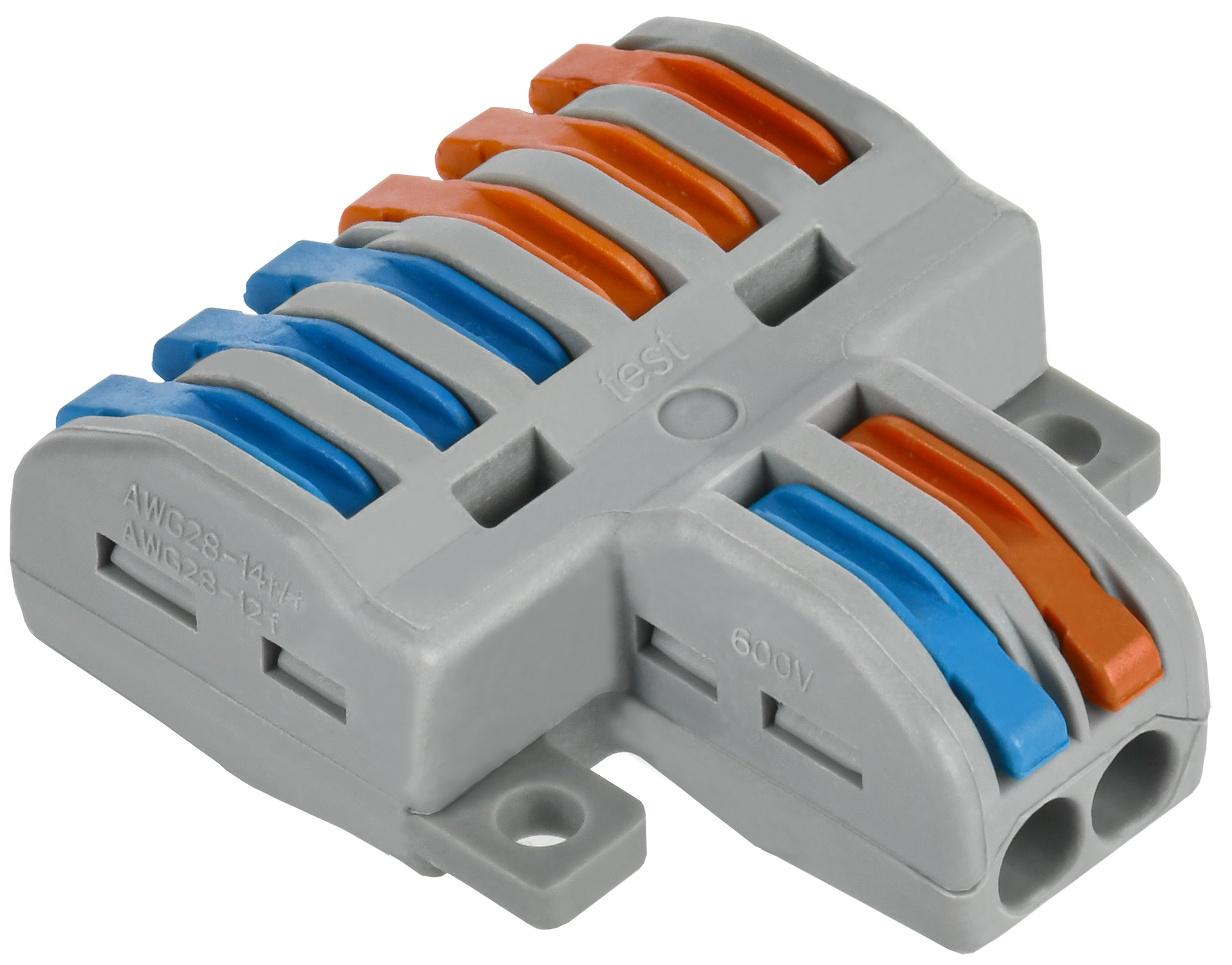 Строительно-монтажная клемма СМК 222-4126 проходная разветвительная (4шт/упак) IEK