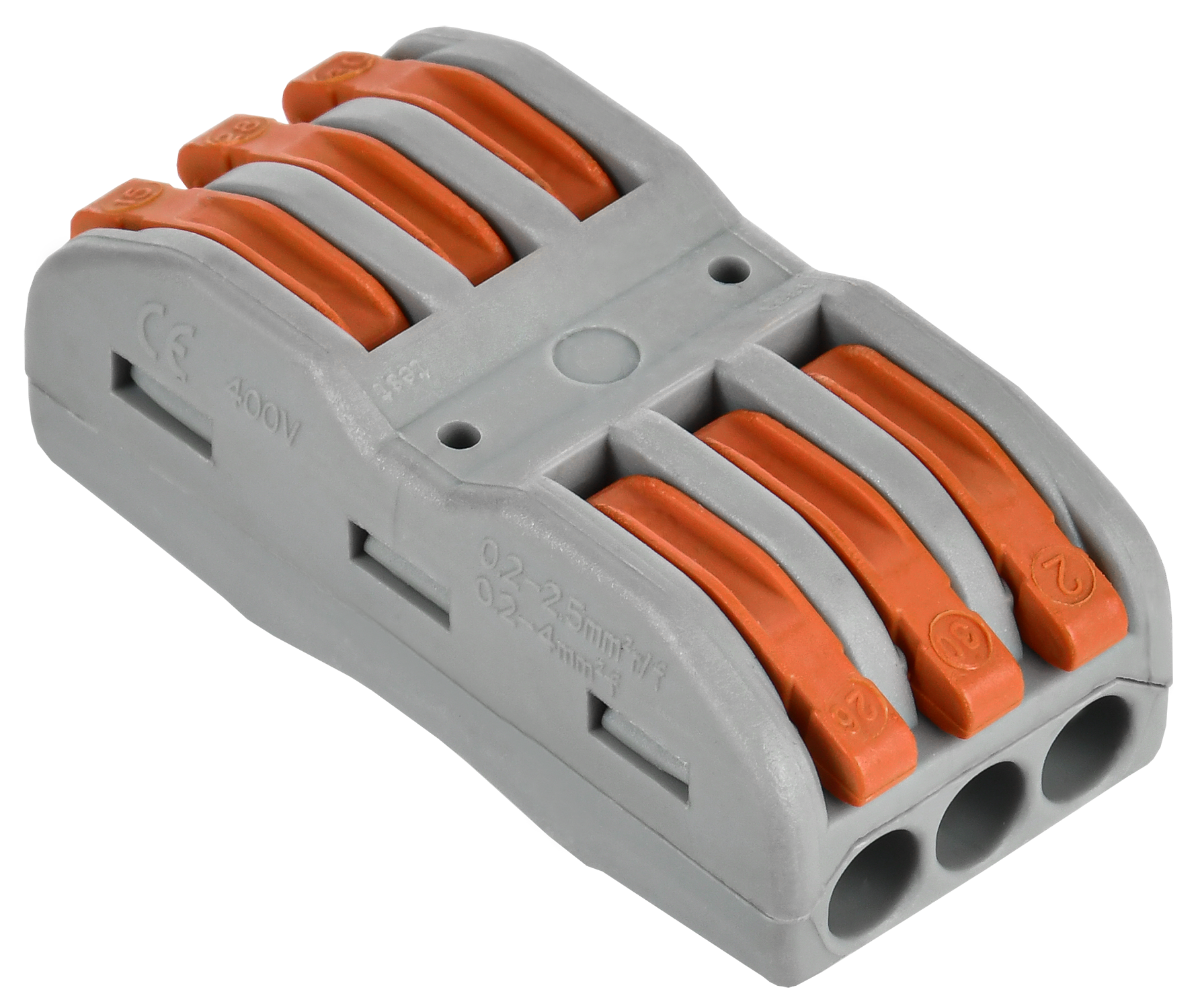 Строительно-монтажная клемма СМК 222-4133 проходная (4шт/упак) IEK