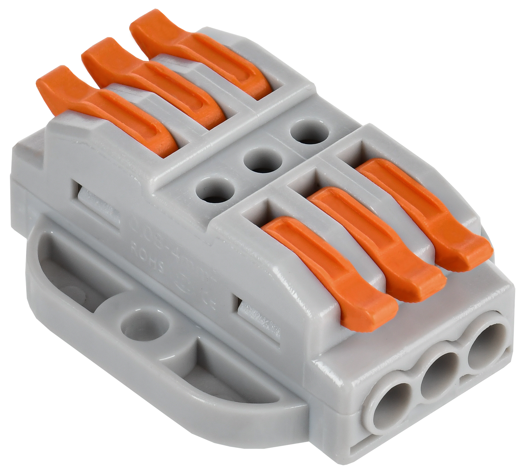 Строительно-монтажная клемма СМК 222-4133P проходная с площадкой (4шт/упак) IEK