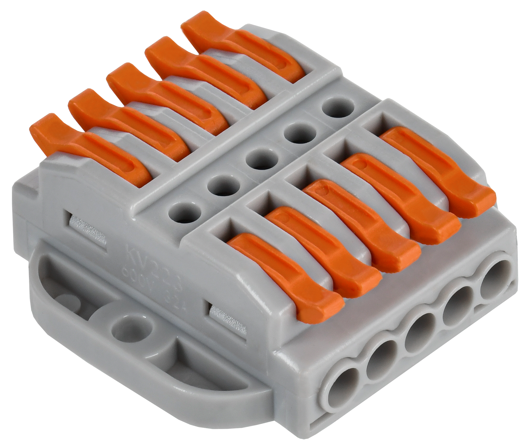 Строительно-монтажная клемма СМК 222-4155P проходная с площадкой (4шт/упак) IEK