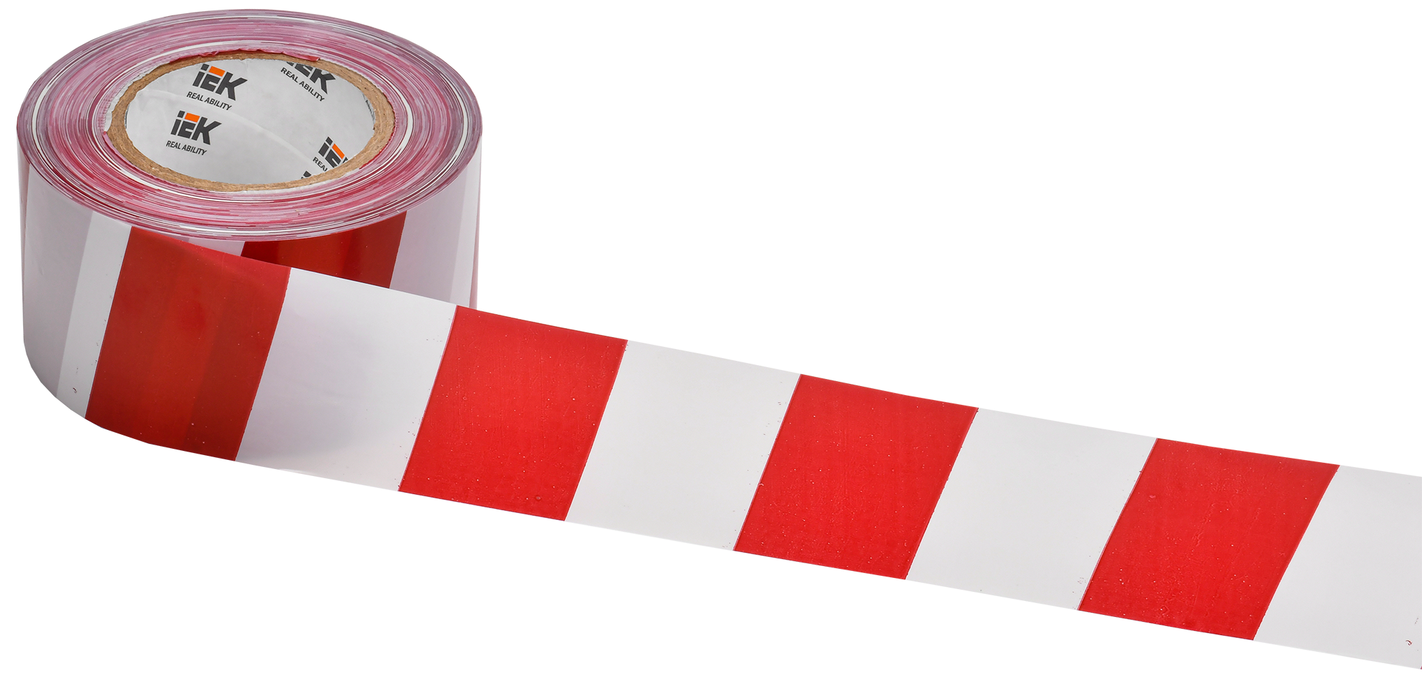 Лента сигнальная оградительная ЛО-250 (75мм-35мкм) красно-белая 250м