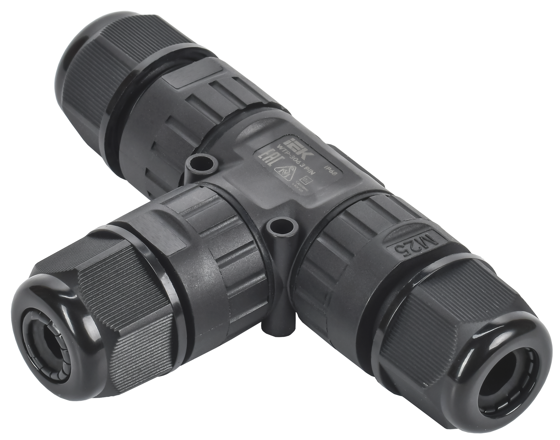 Коннектор кабельный герметичный WTP-306 3 PIN IP68