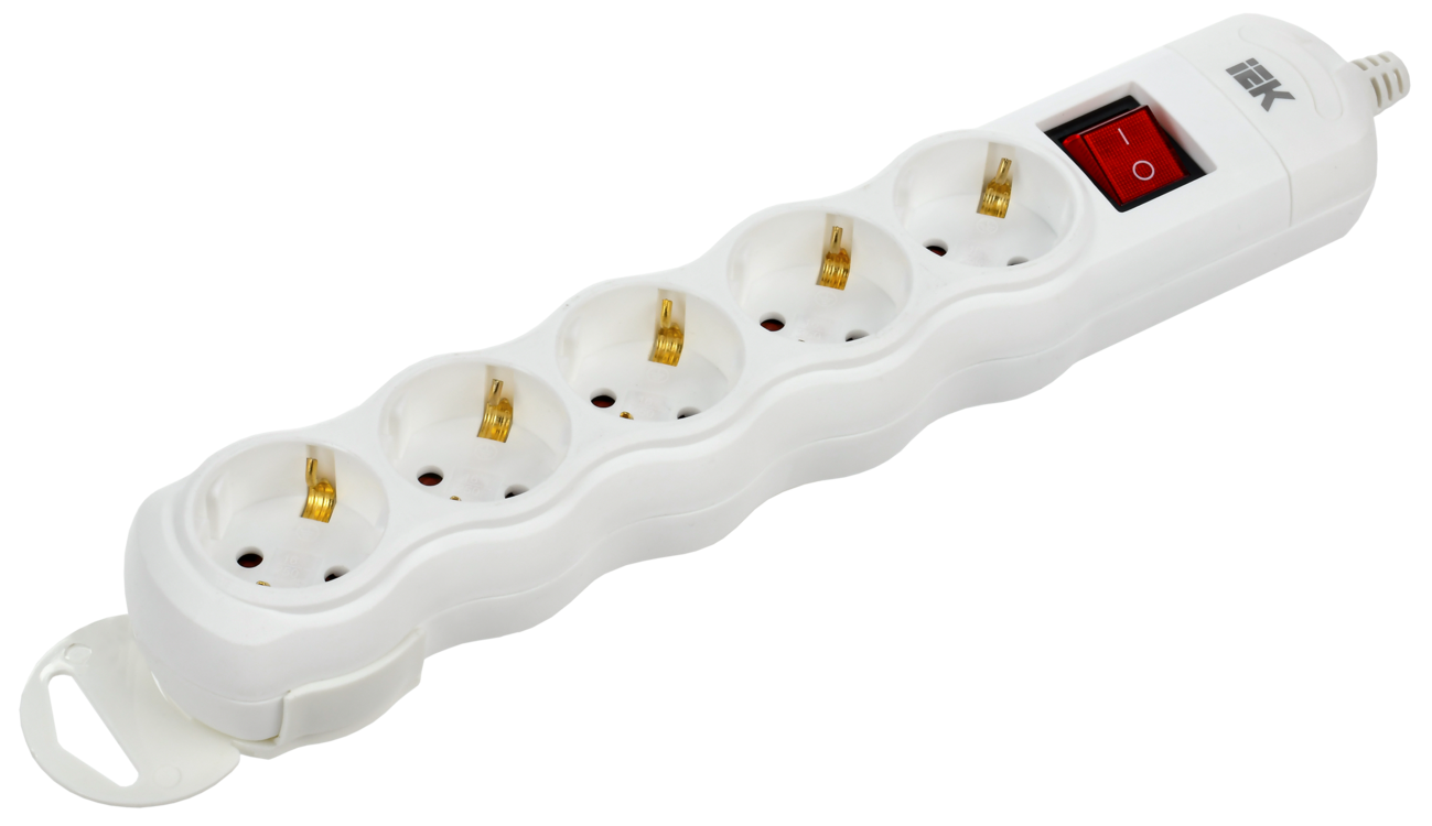 Розетка переносная разборная с выключателем РПр05В 5 мест