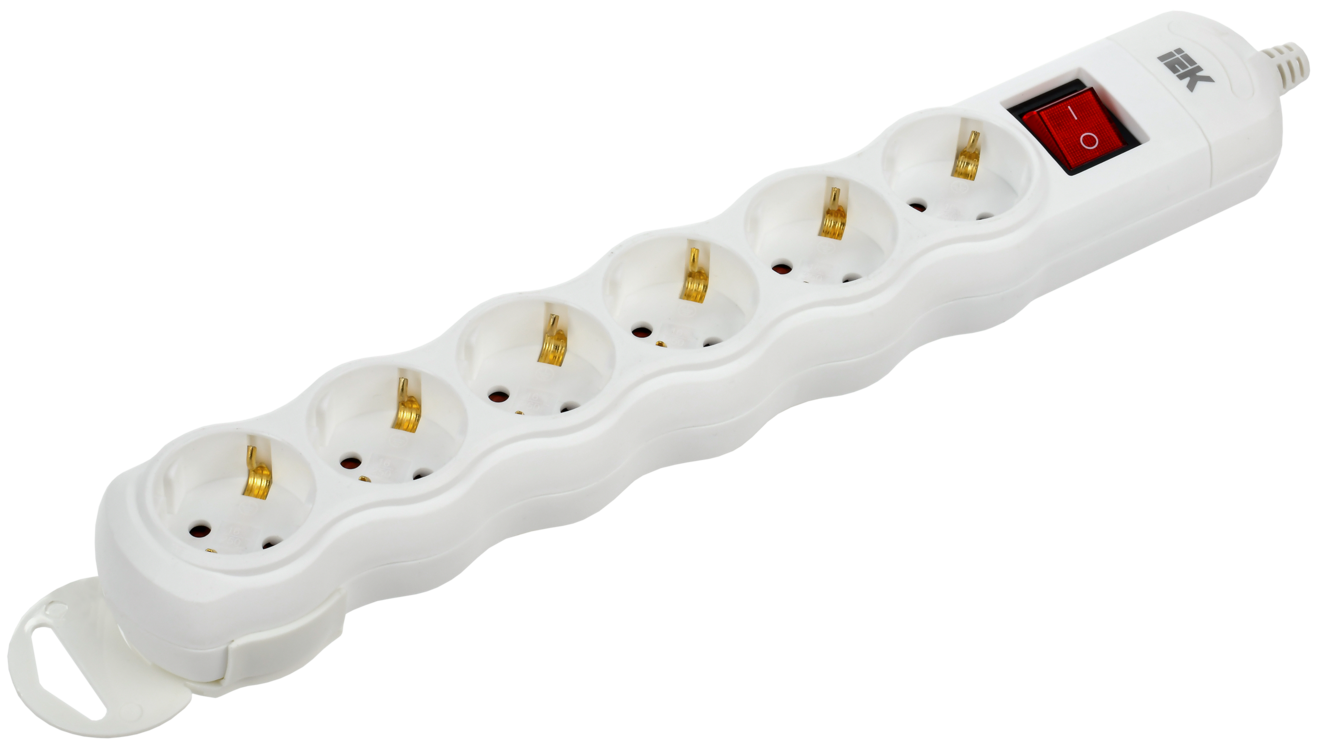 Розетка переносная разборная с выключателем РПр06В 6 мест