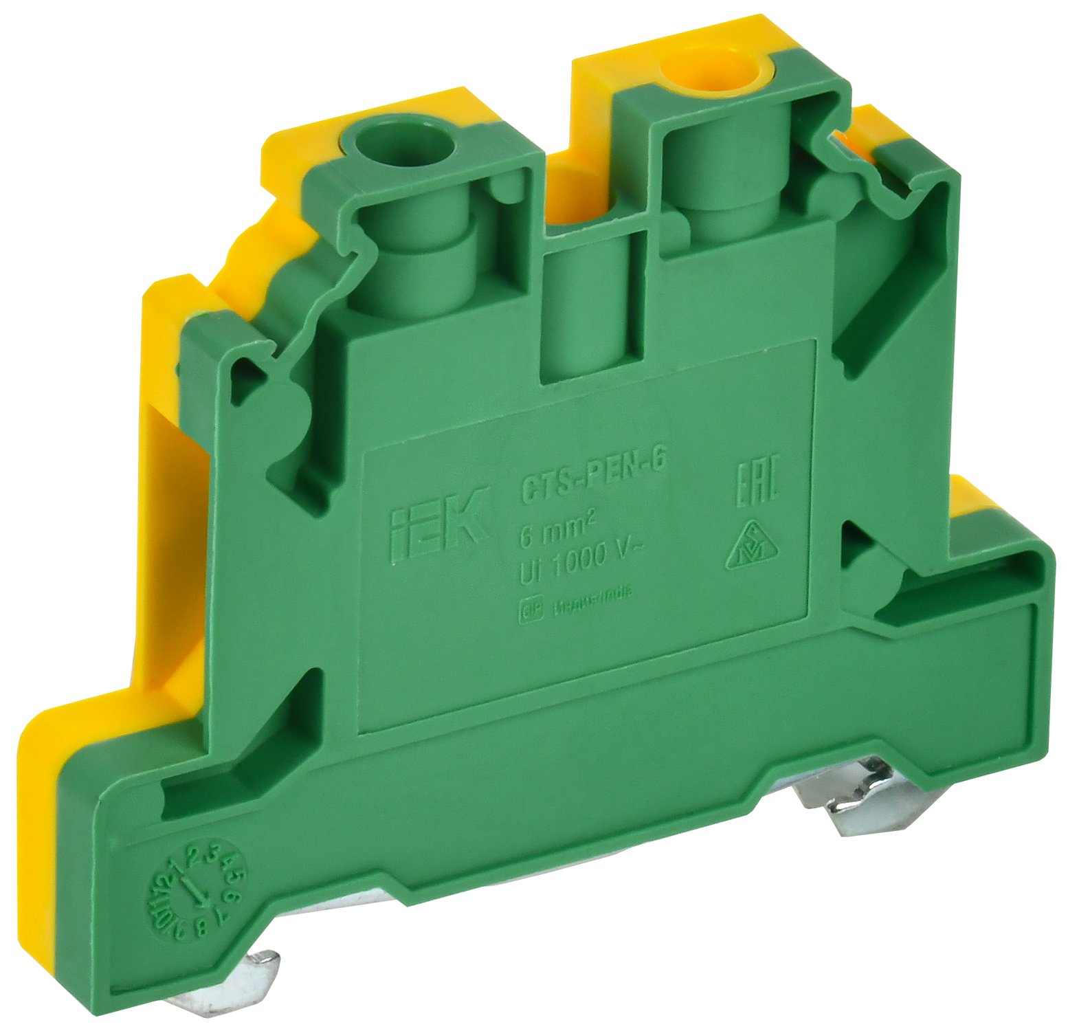 ARMAFIX Клемма винтовая CTS-PEN земля 6мм2 желто-зеленая IEK