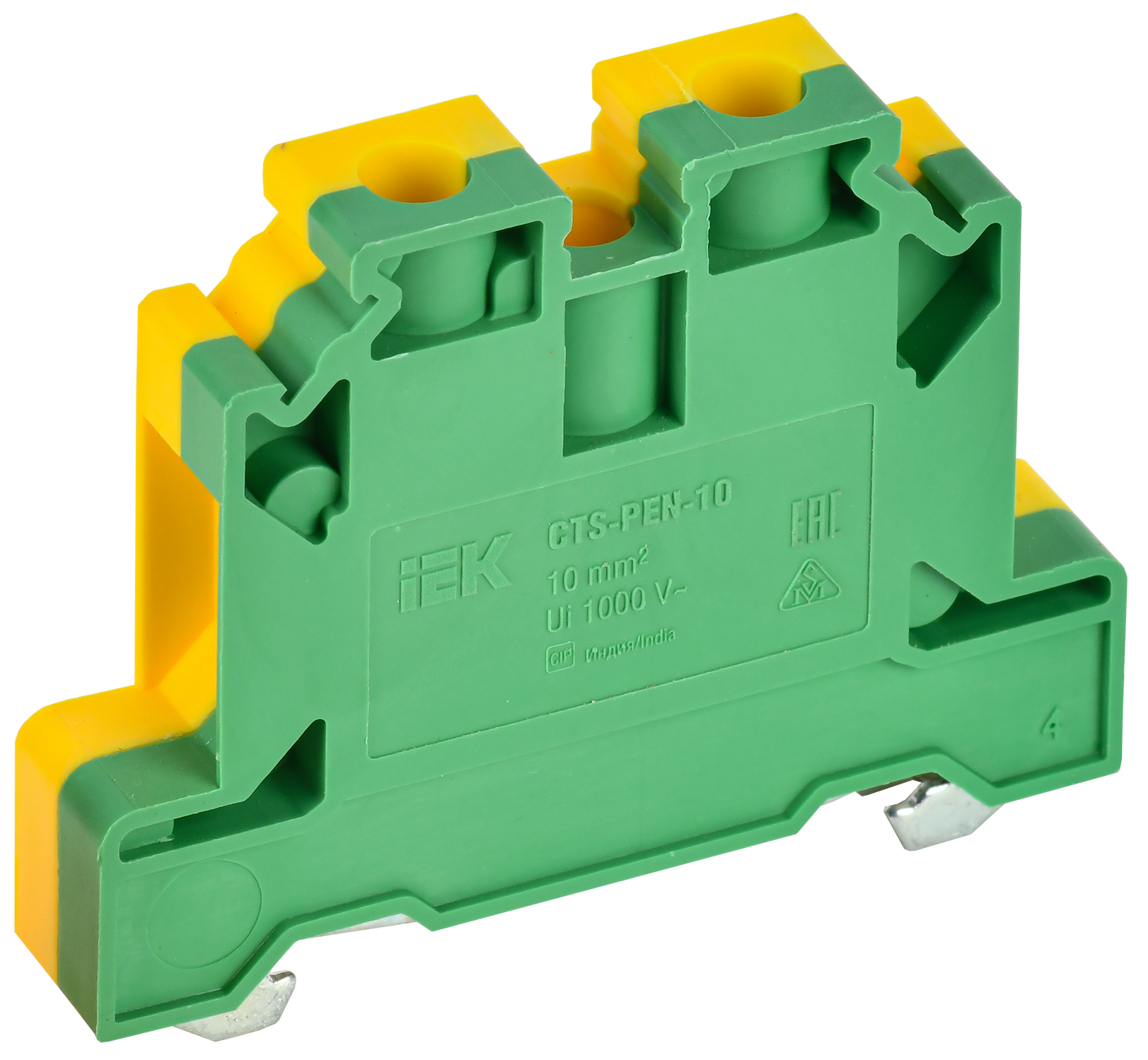 ARMAFIX Клемма винтовая CTS-PEN земля 10мм2 желто-зеленая IEK