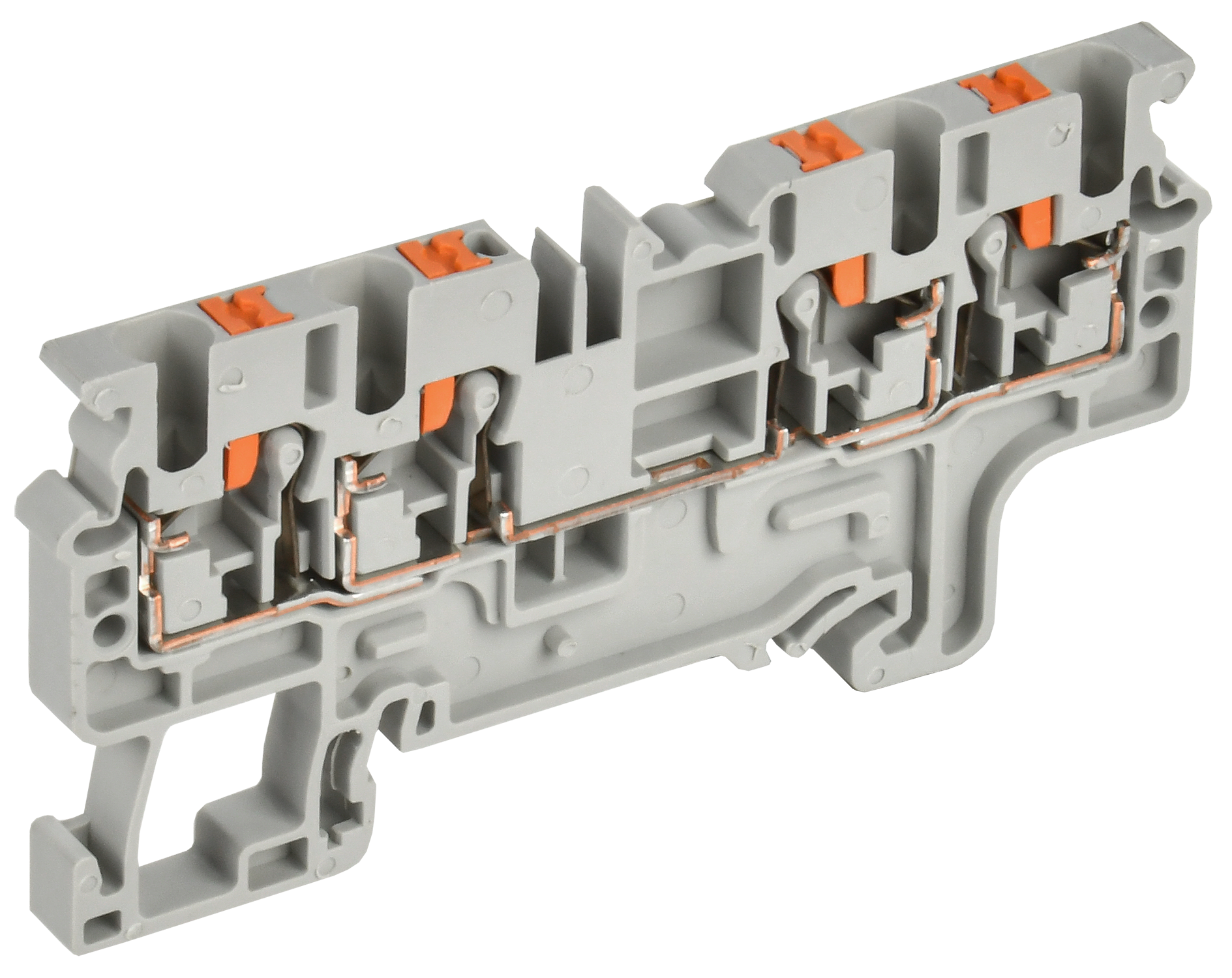 ARMAFIX Клемма пружинная Push-in CP-MC 4 вывода 2,5мм2 серая IEK