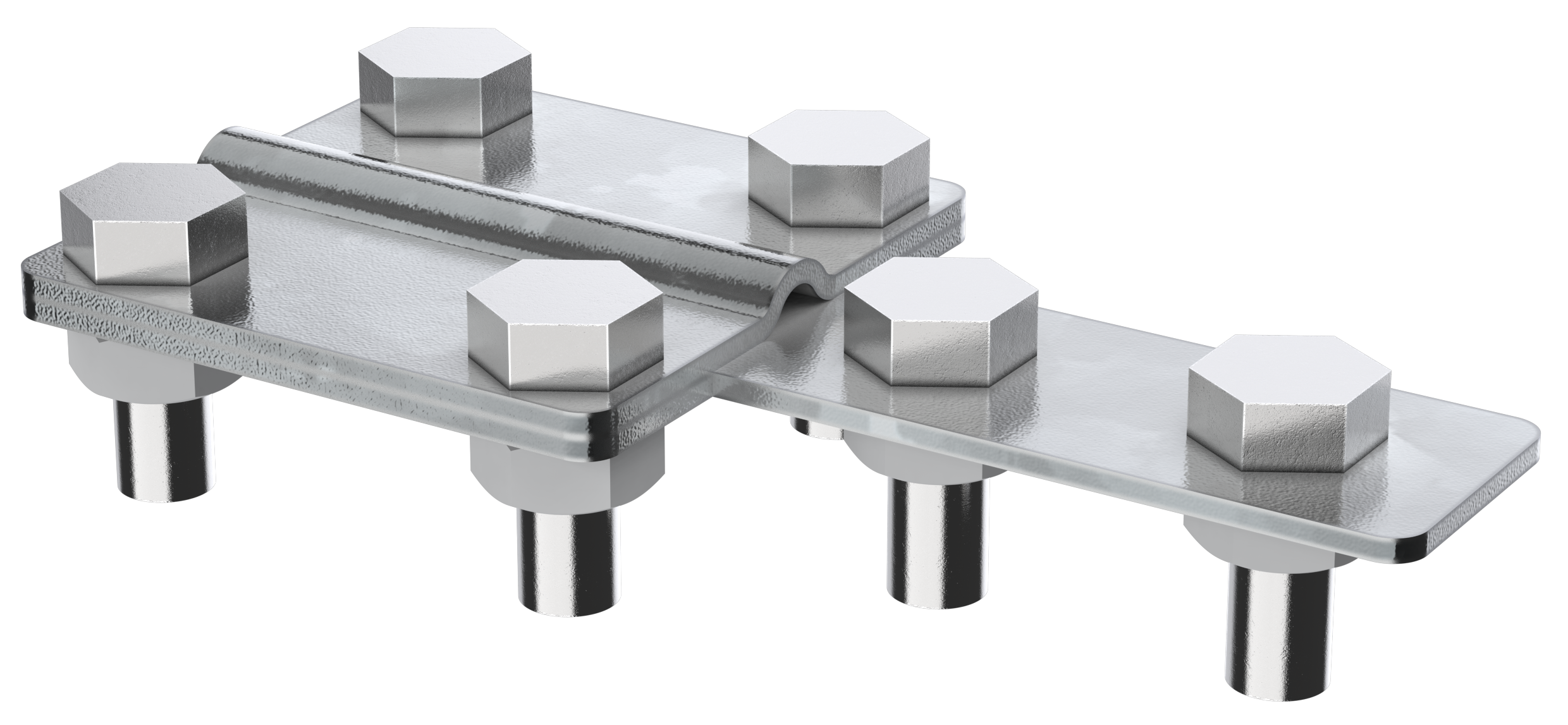 Зажим соединительный контрольный прямой пруток-полоса оцинкованная сталь