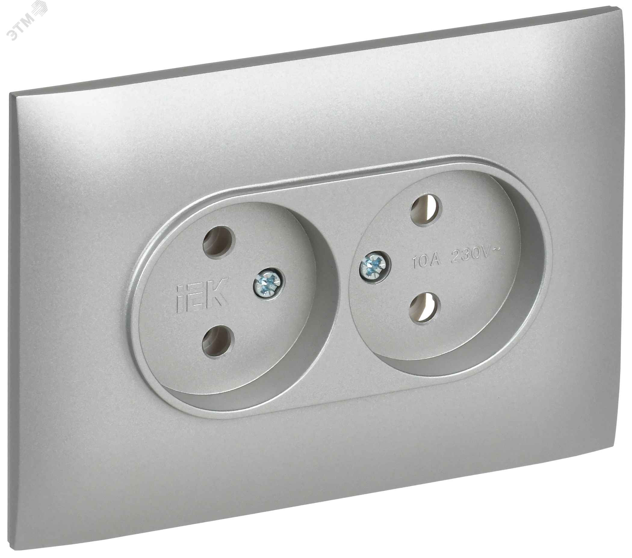 Изображение товара Розетка 2-местная без заземления без защитных шторок серия SKANDY IEK