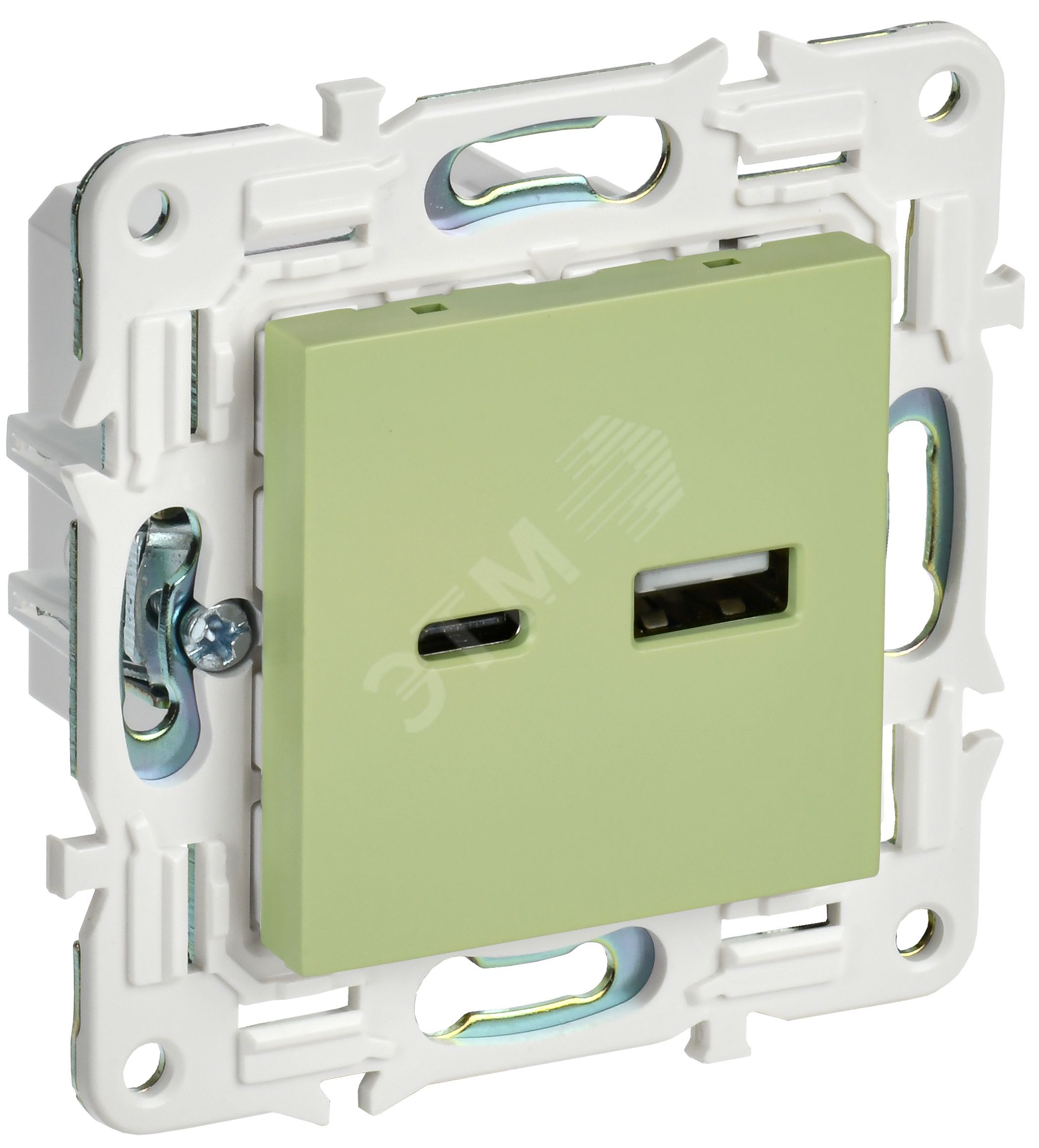 Изображение товара SKANDY Розетка USB A+C 18Вт SK-R13G мятный (шт) Изображение товара SKANDY Розетка USB A+C 18Вт SK-R13G мятный (шт)