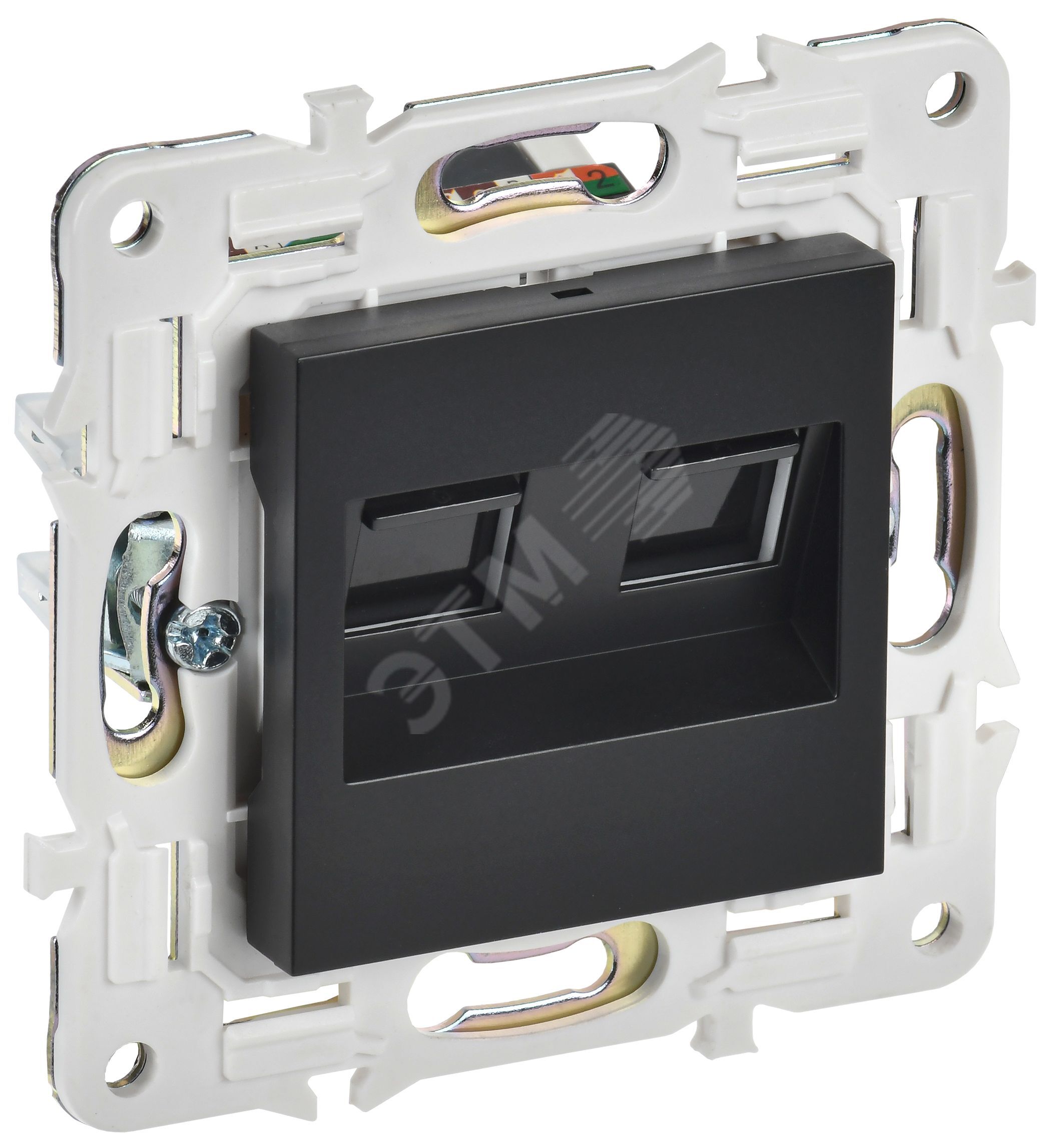 Изображение товара SKANDY Розетка компьютерная двойная RJ45 кат.5E SK-K03Bl черный (шт) Изображение товара SKANDY Розетка компьютерная двойная RJ45 кат.5E SK-K03Bl черный (шт)