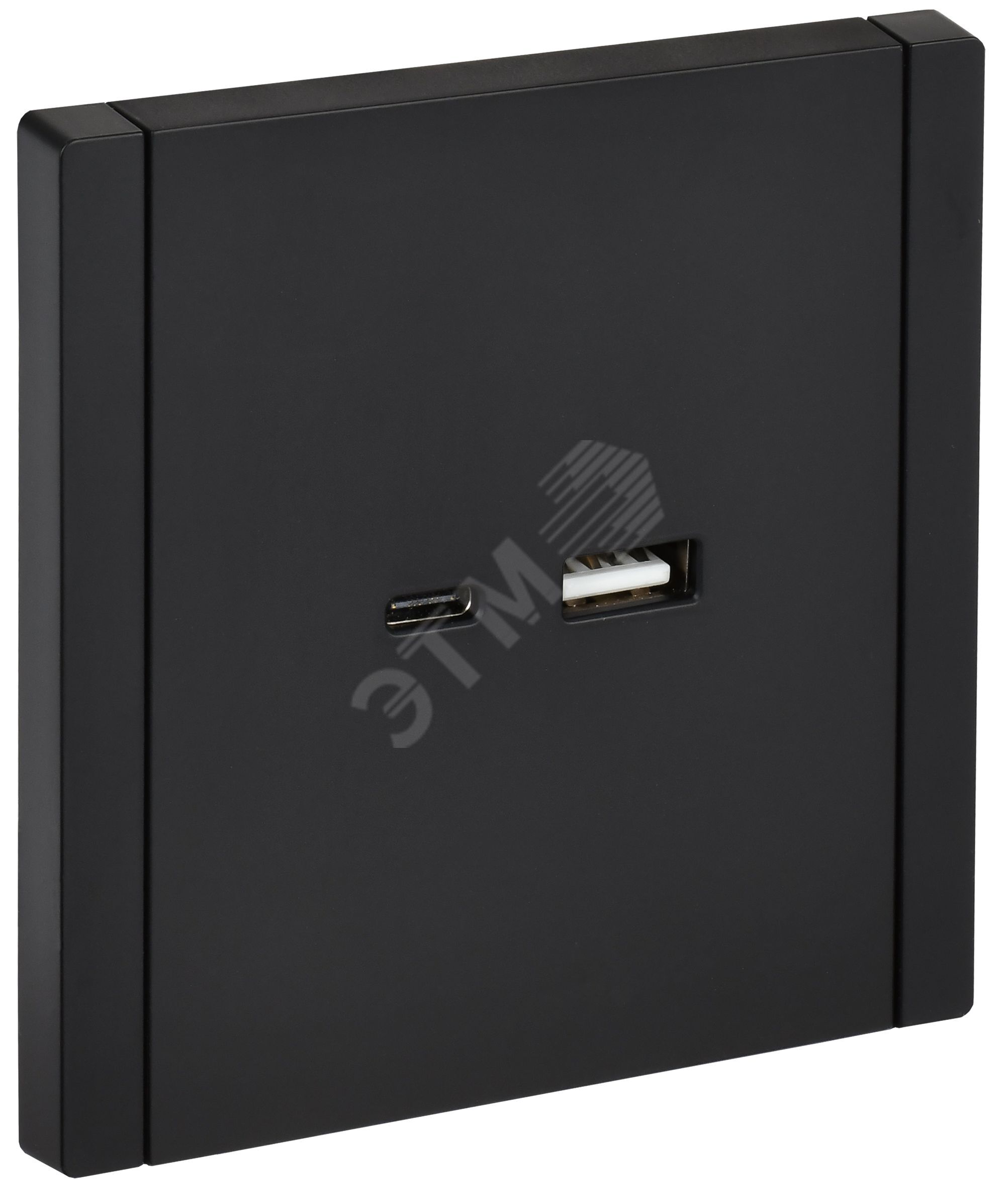 Изображение товара FORTE&PIANO Розетка USB A+C 3,1А FP150 черный (шт)