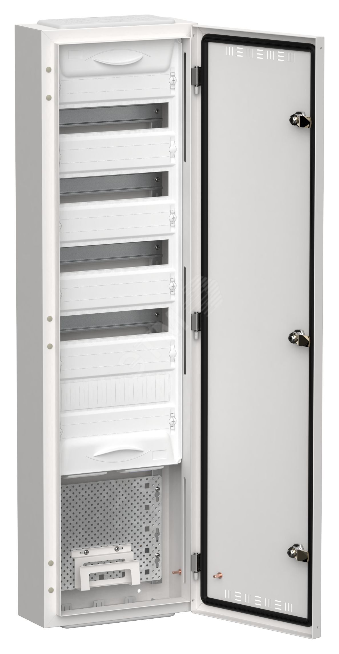 Изображение товара Щит распределительный IEK TITAN 5 1х84 (IP30) белый, навесной Изображение товара Щит распределительный IEK TITAN 5 1х84 (IP30) белый, навесной