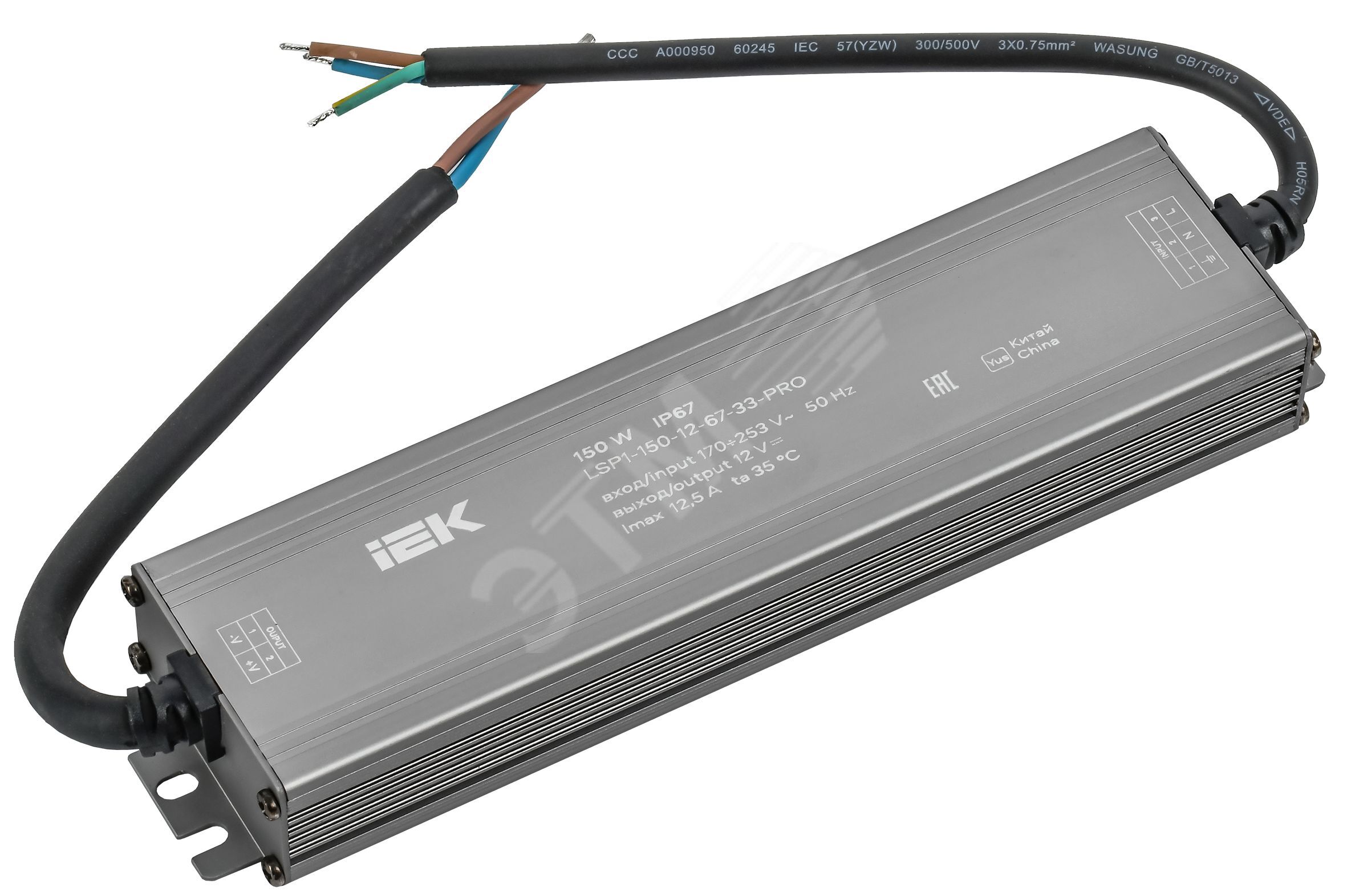 Изображение товара Драйвер LED IEK 150Вт IP67 для подсветки и декоративных систем