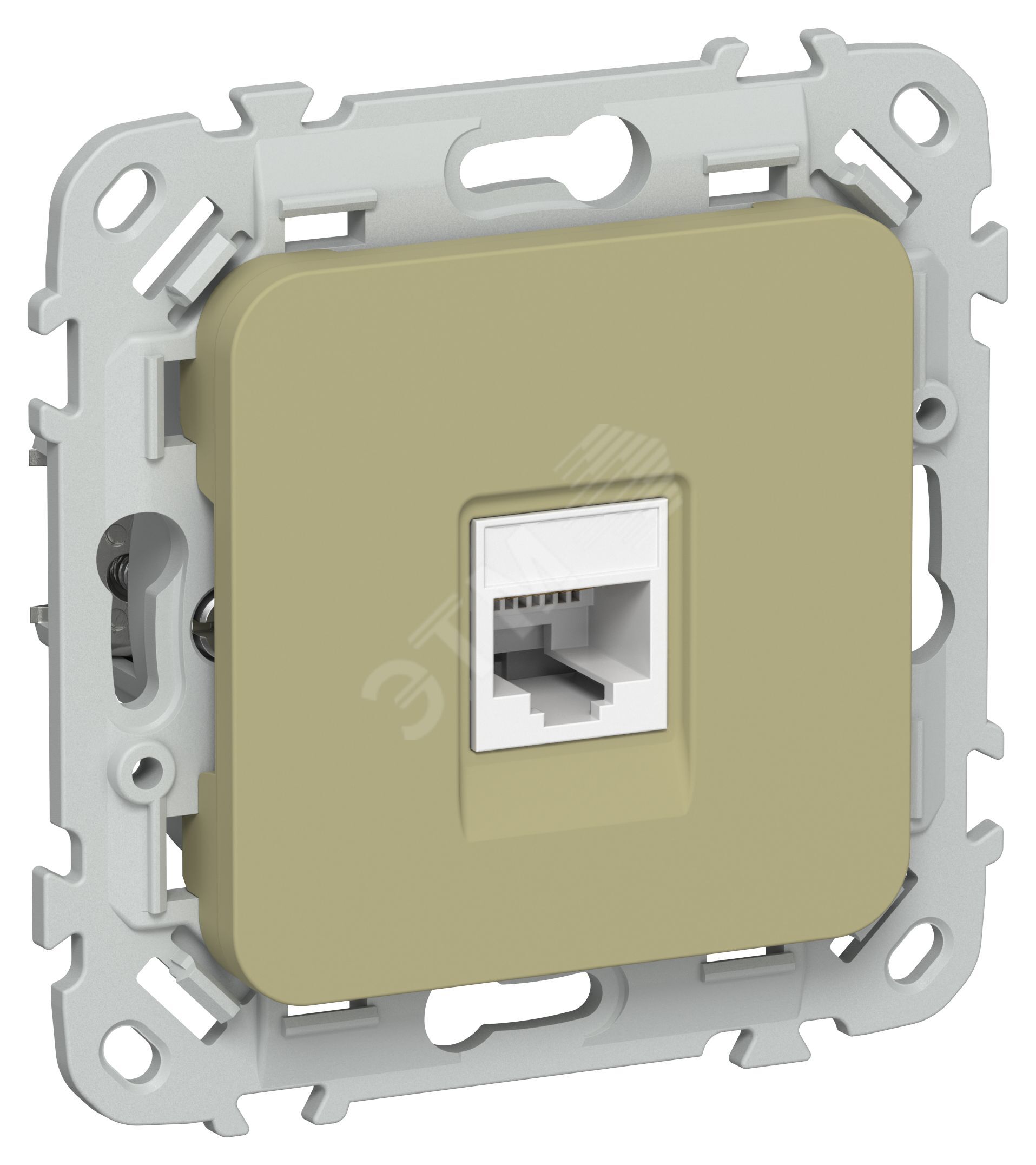 FLITE Розетка компьютерная RJ45 категория 5Е UTP РК5е-1-0-ФлО оливковый