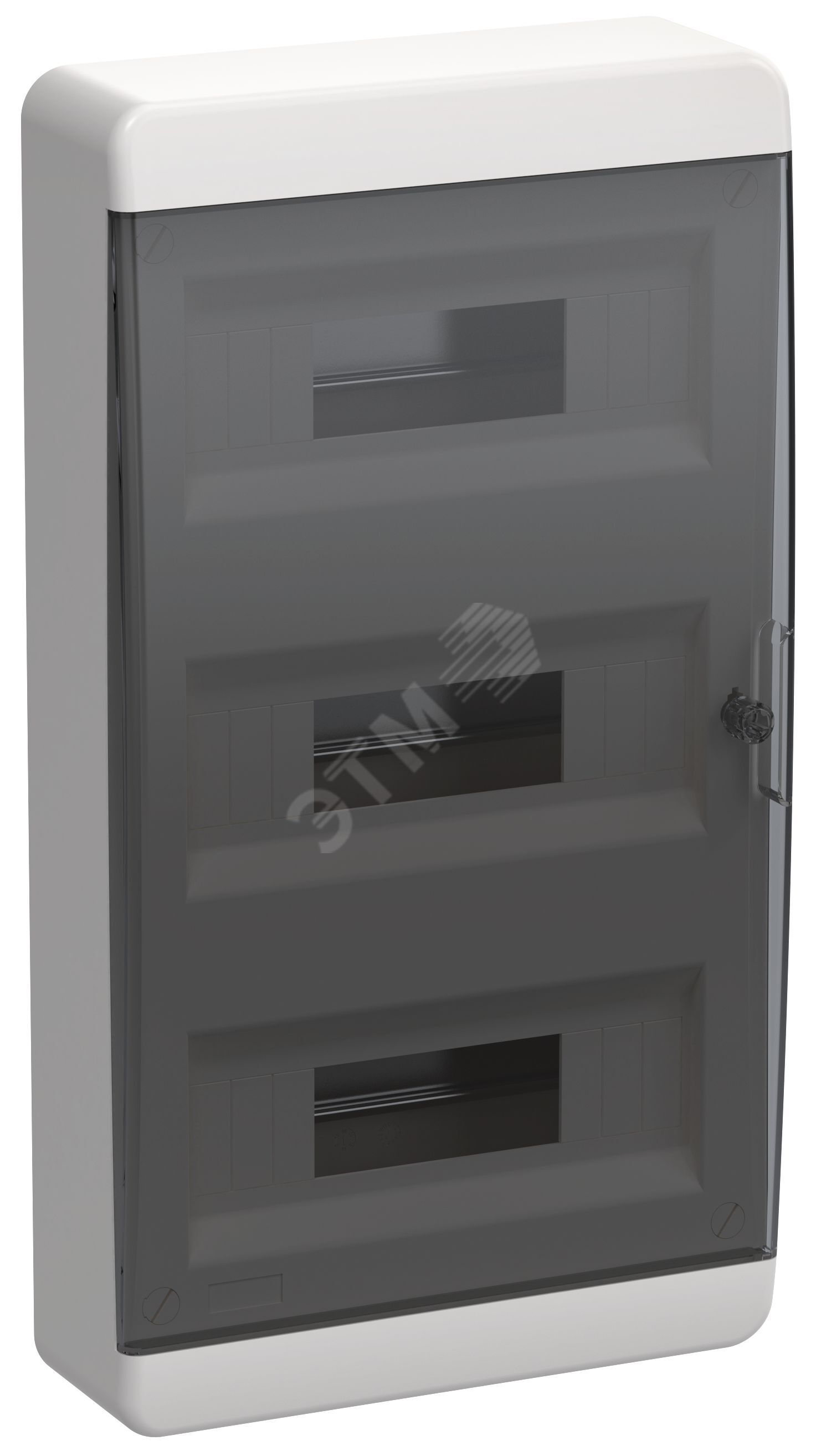 TEKFOR Корпус пластиковый ЩРН-П-36 IP41 черная прозрачная дверь