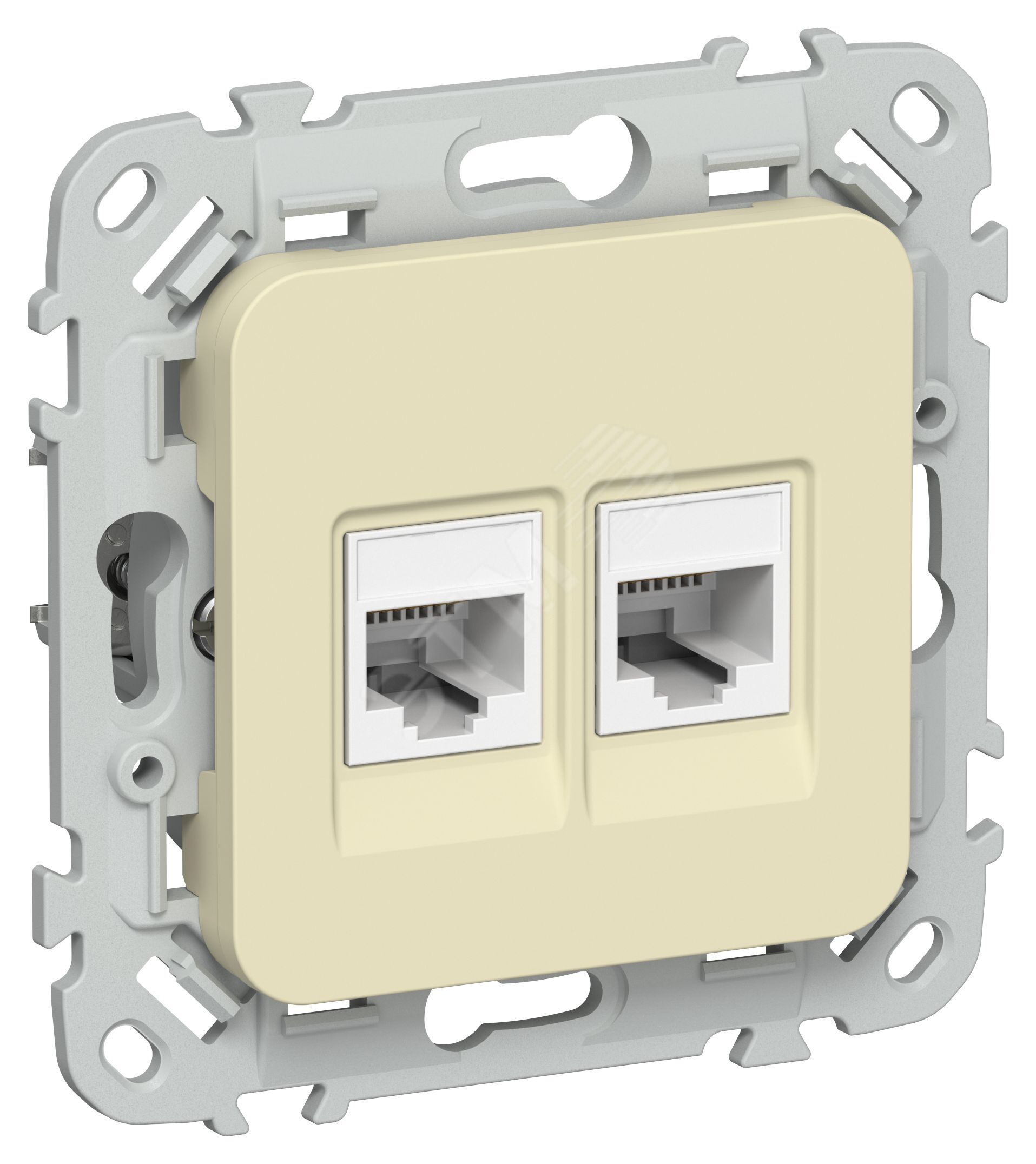 Изображение товара FLITE Розетка 2-местная компьютерная RJ45 категория 5Е UTP РК5е-2-0-ФлН навахо (шт) Изображение товара FLITE Розетка 2-местная компьютерная RJ45 категория 5Е UTP РК5е-2-0-ФлН навахо (шт)