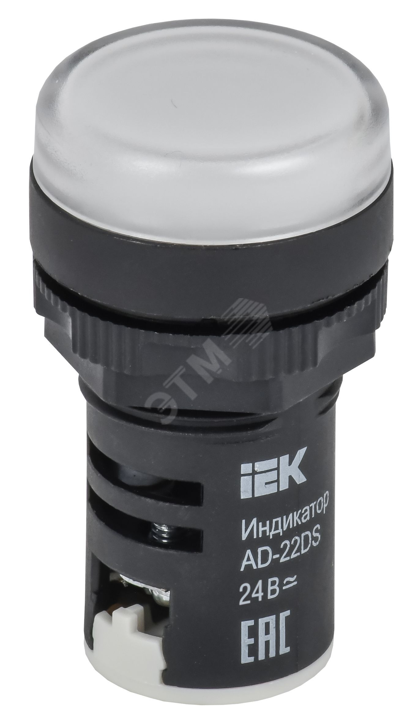 Лампа AD22DS(LED)матрица d=22мм белый 24В AC/DC