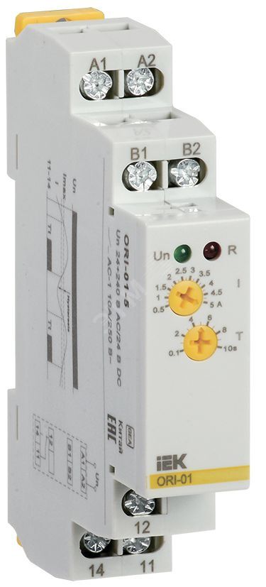 Изображение товара Реле тока ONI ORI-01-5 0,5-5 А, 24-240 В AC/DC, DIN-рейка Изображение товара Реле тока ONI ORI-01-5 0,5-5 А, 24-240 В AC/DC, DIN-рейка
