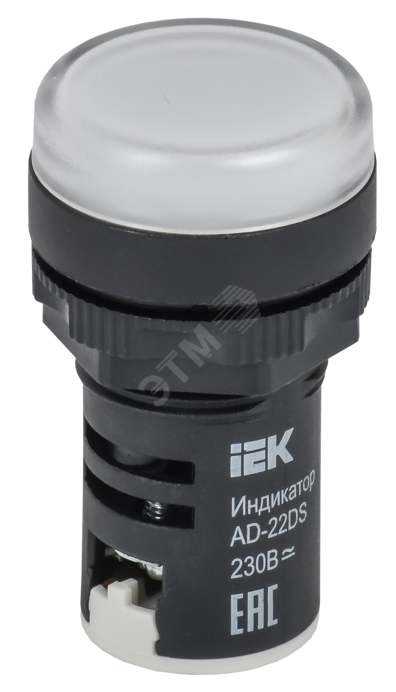Лампа AD22DS(LED)матрица d22мм белый 230В AC/DC