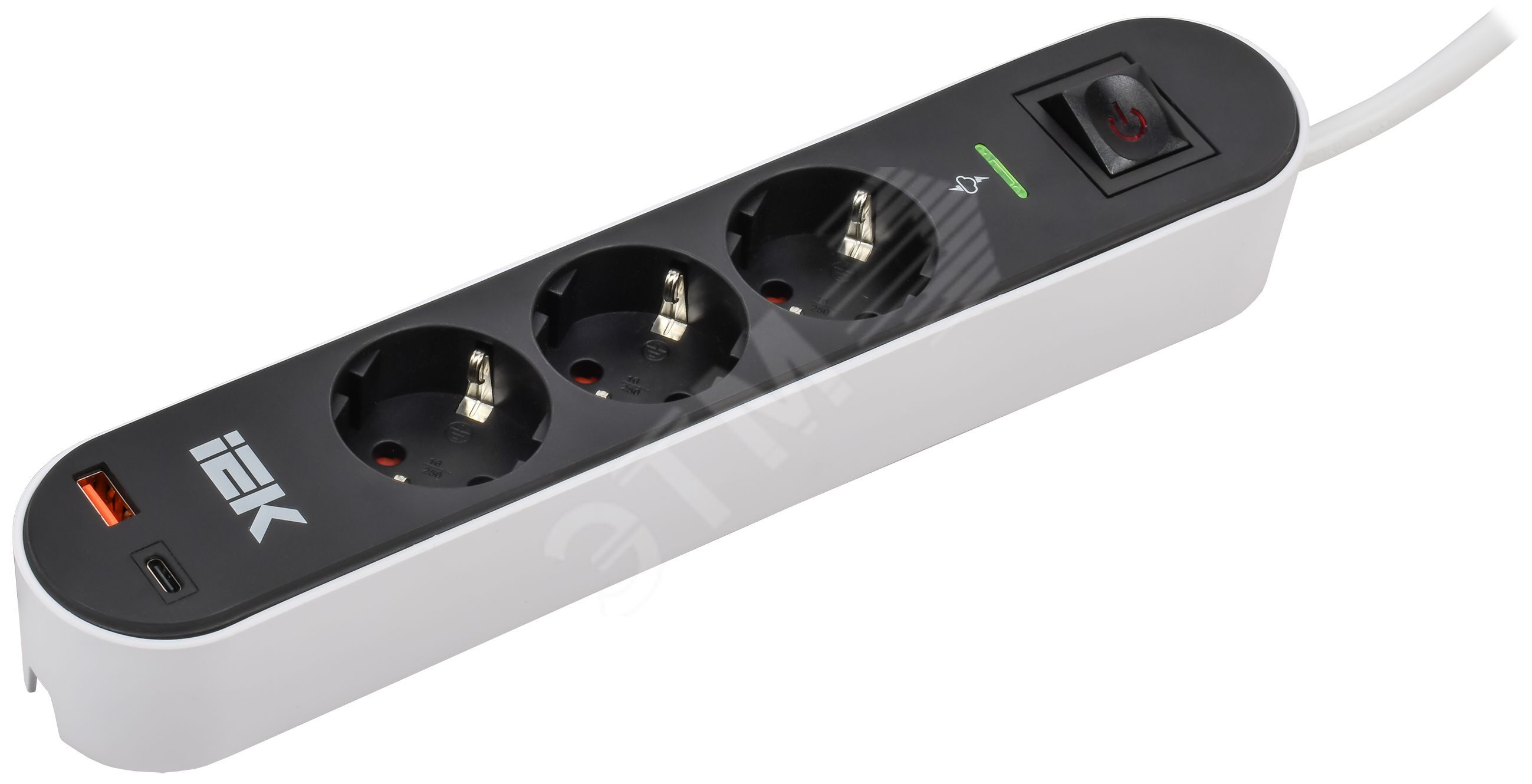 Изображение товара Фильтр сетевой IEK СФ-03К 16А USB A+C 20Вт 1,5 м черный Изображение товара Фильтр сетевой IEK СФ-03К 16А USB A+C 20Вт 1,5 м черный