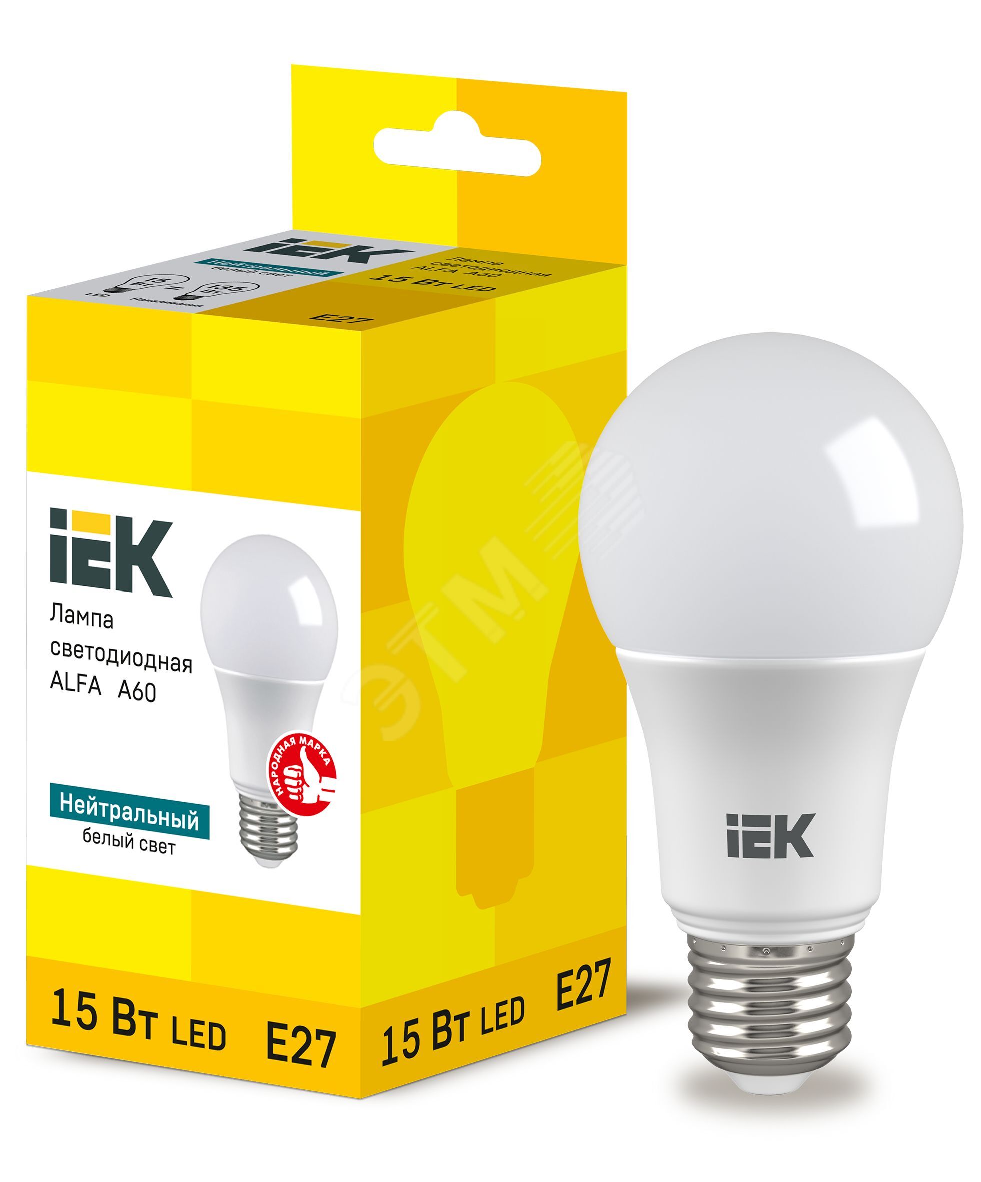 Изображение товара LED лампа ALFA A60 15Вт E27 4000K для внутреннего освещения Изображение товара LED лампа ALFA A60 15Вт E27 4000K для внутреннего освещения