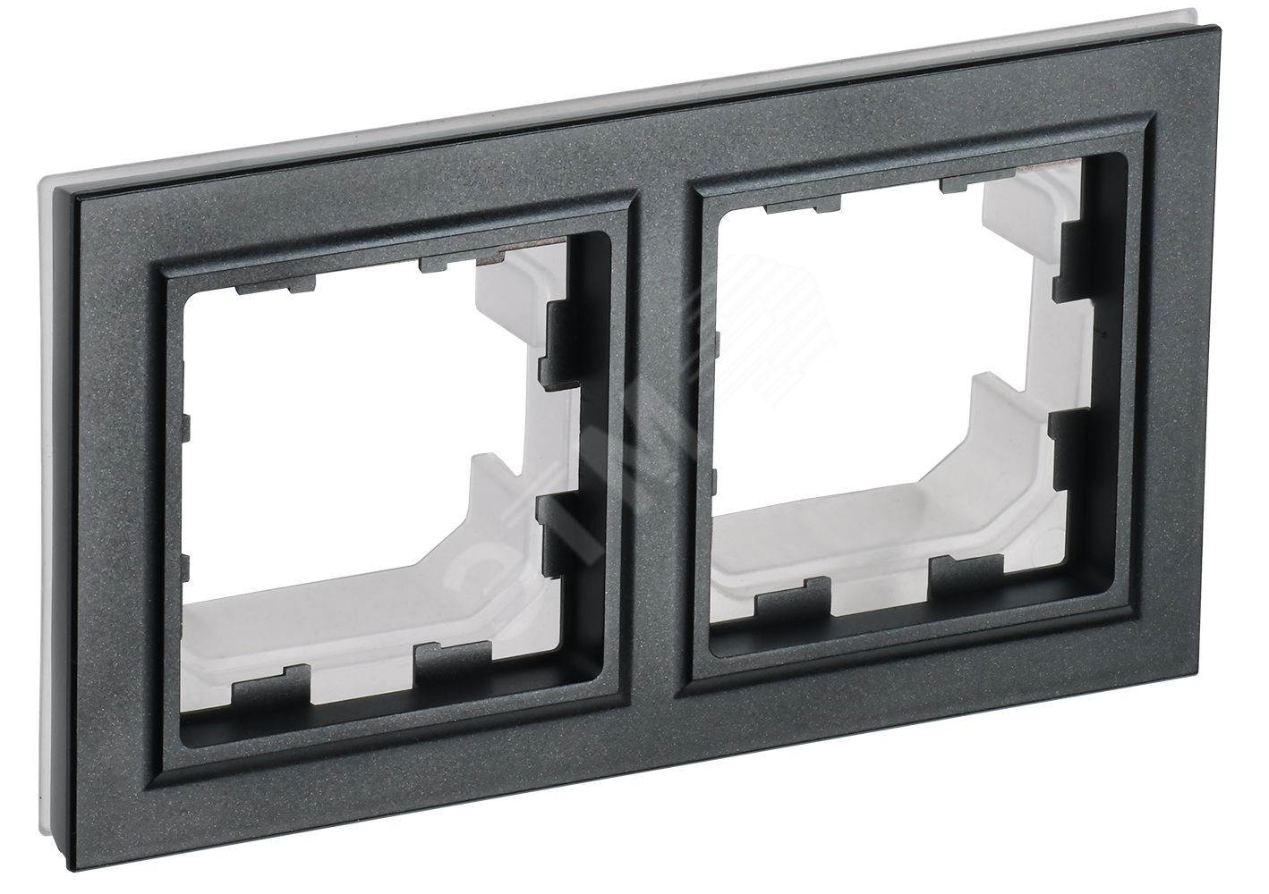 BRITE Рамка 2-местная IP44 РУ-2-БрЧ-44 черный
