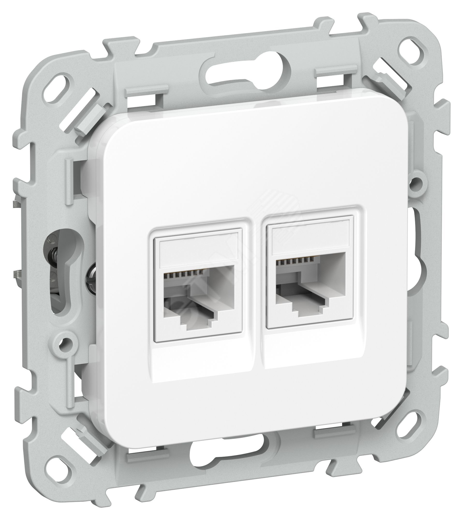FLITE Розетка 2-местная компьютерная RJ45 категория 6 UTP РК6-2-0-ФлБ белый