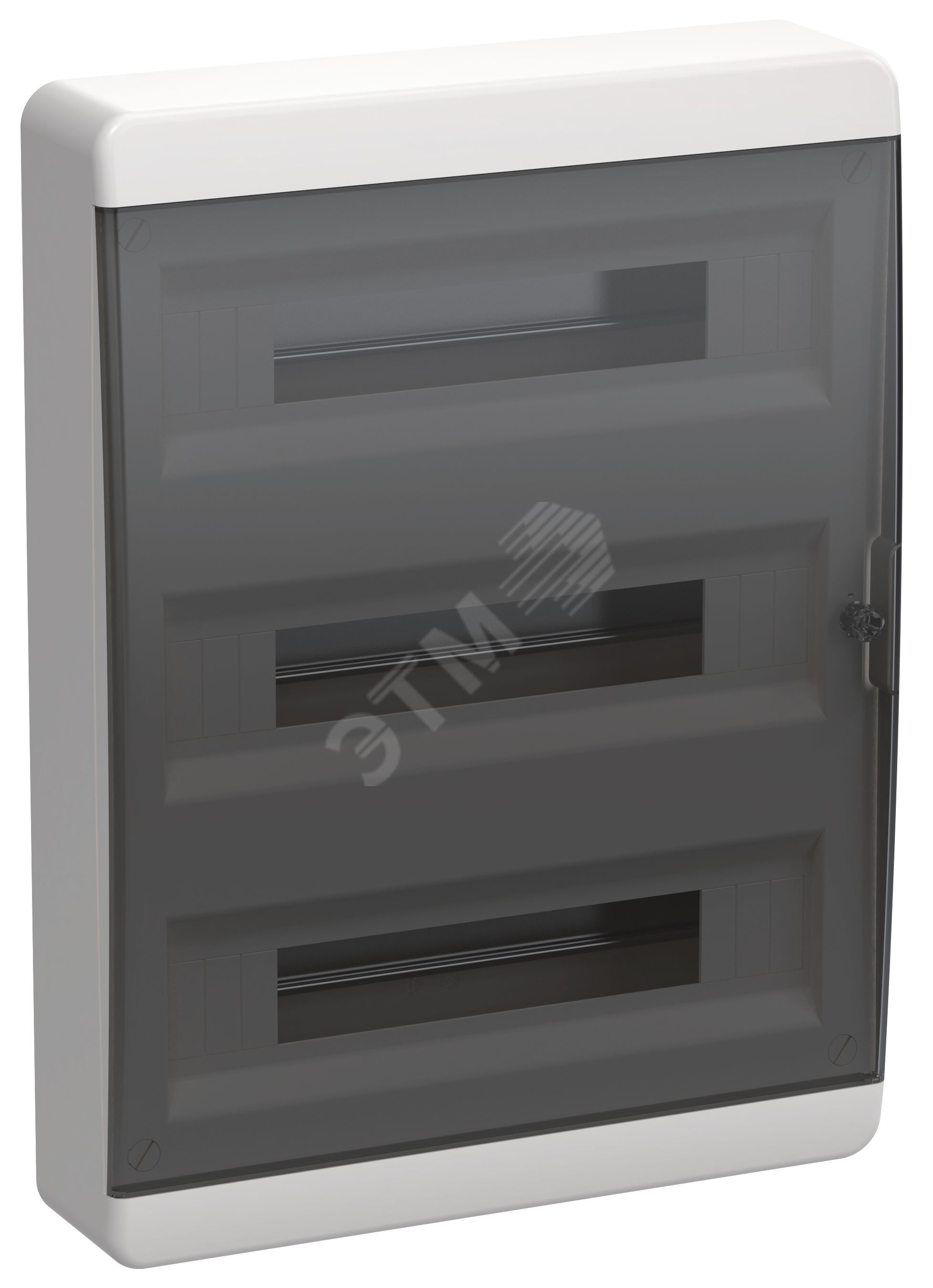 TEKFOR Корпус пластиковый ЩРН-П-54 IP41 черная прозрачная дверь