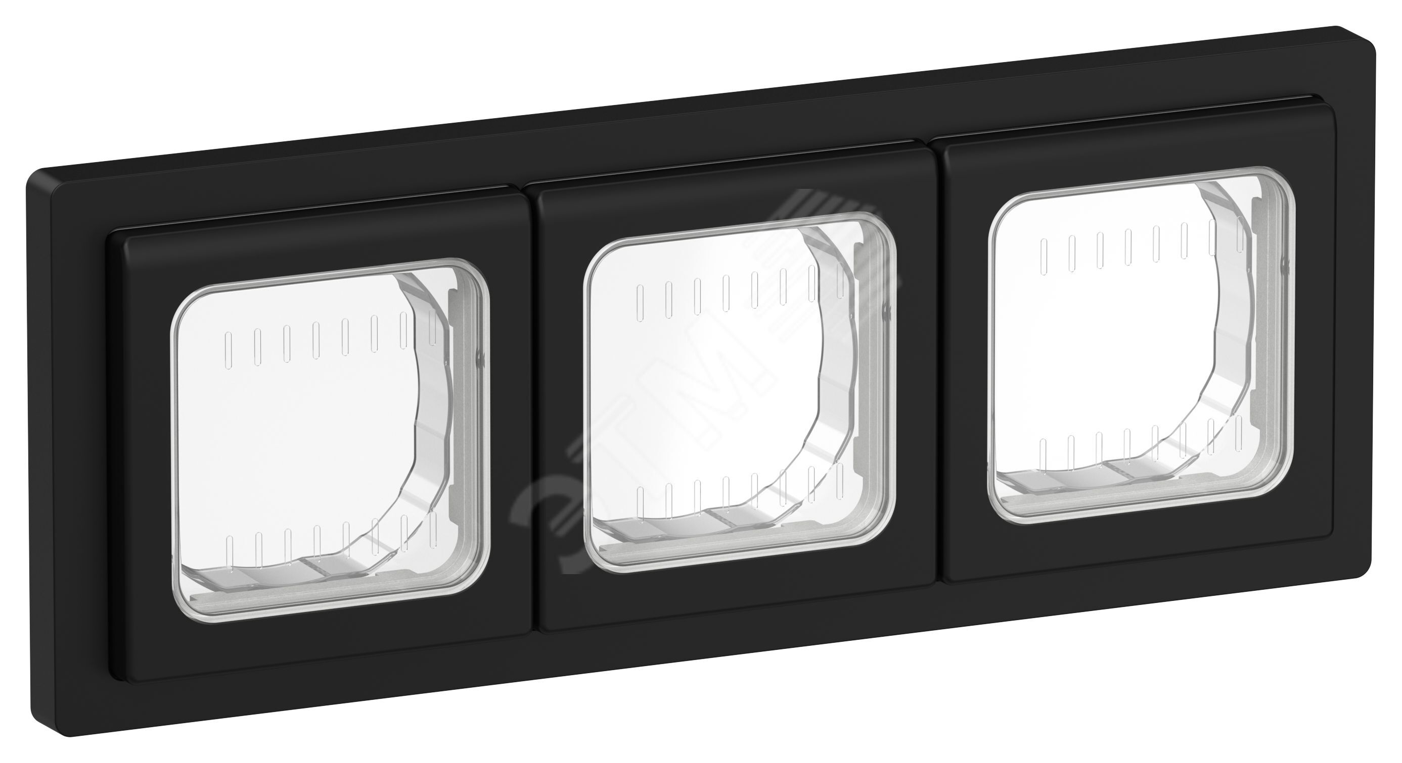 Изображение товара FLITE Рамка 3-местная IP55 Рпро-3-55-ФлЧ черный (шт) Изображение товара FLITE Рамка 3-местная IP55 Рпро-3-55-ФлЧ черный (шт)