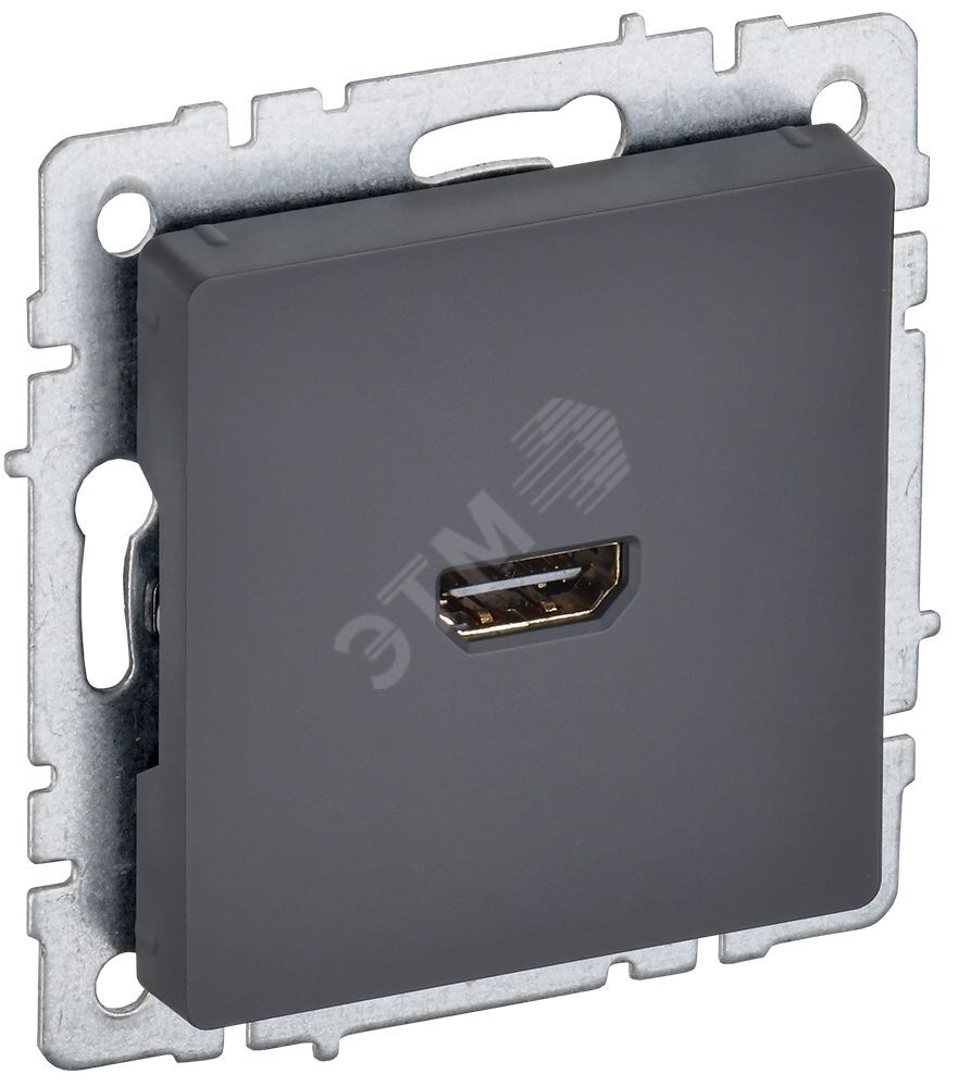 Изображение товара BRITE Розетка HDMI РHDMI-0-БрГ графит (шт) Изображение товара BRITE Розетка HDMI РHDMI-0-БрГ графит (шт)