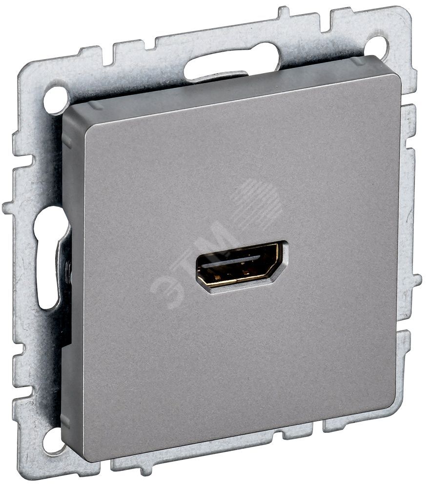Изображение товара Розетка HDMI IEK BRITE сталь (шкафная, скрытая монтаж, IP20) Изображение товара Розетка HDMI IEK BRITE сталь (шкафная, скрытая монтаж, IP20)