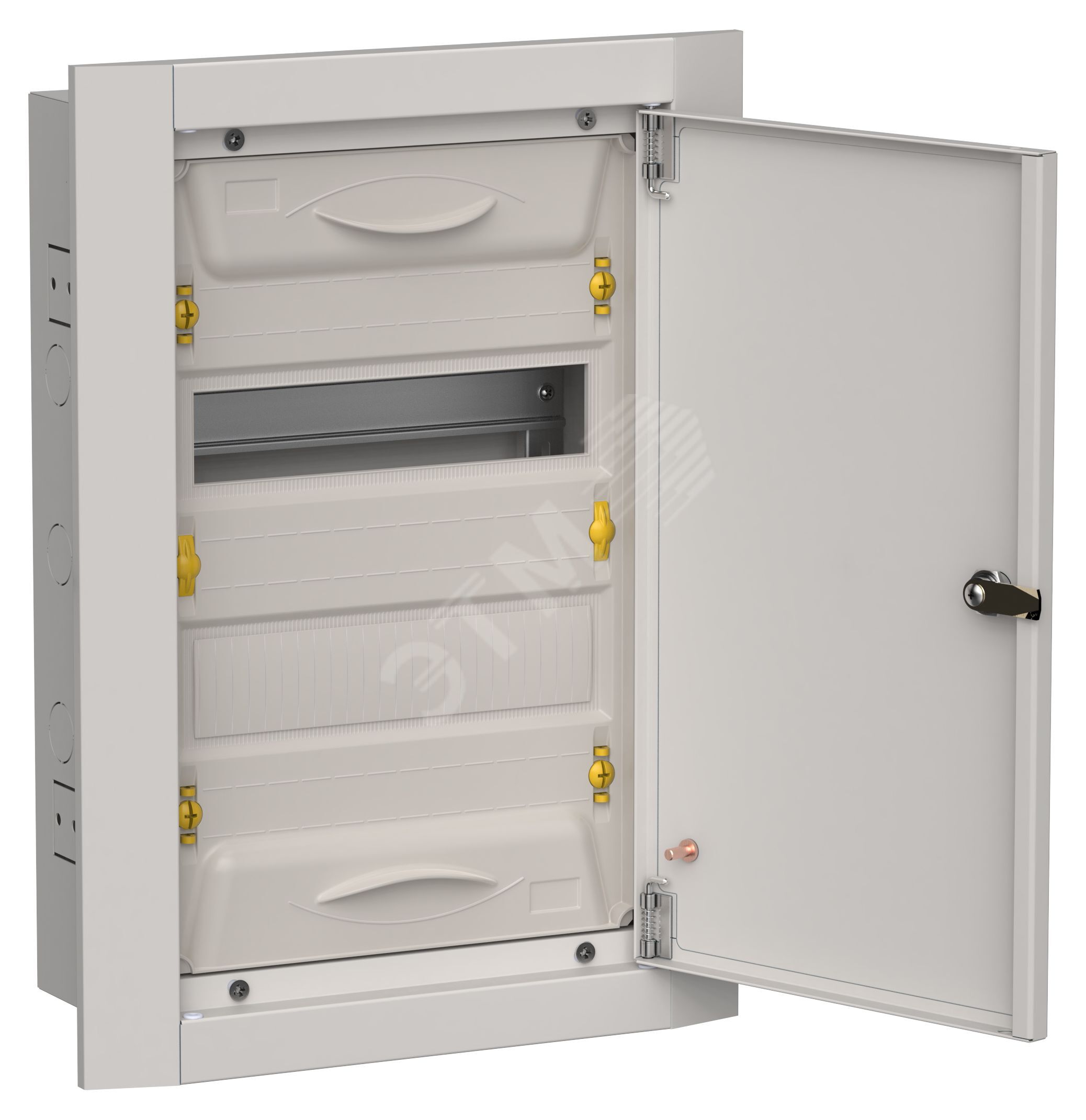 TITAN 5 Корпус металлический ЩРв-24 (1х24) 505х365х130мм IP31 серый (одна дверь)
