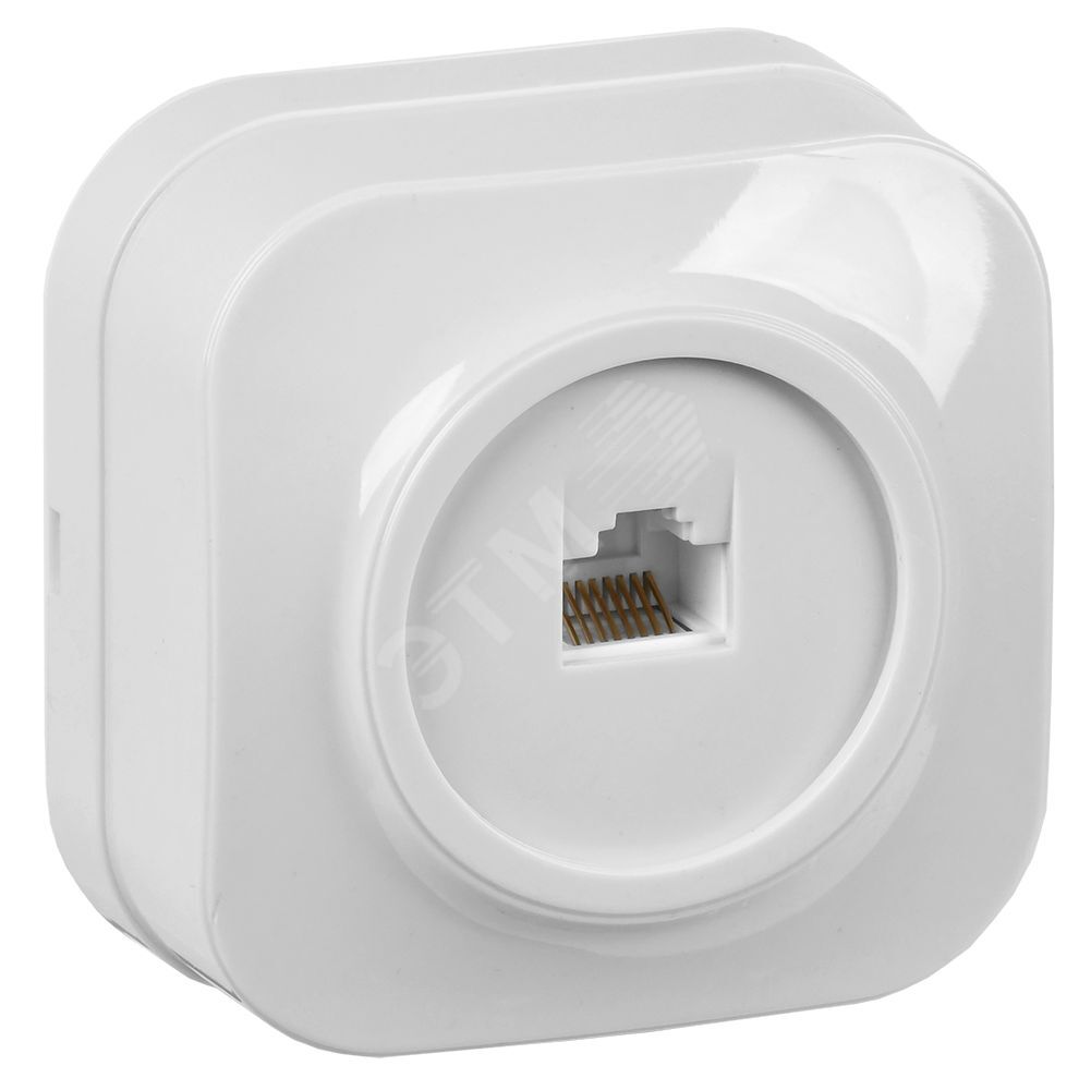 Изображение товара GLORY Розетка для открытой установки компьютерная RJ45 кат.5E РК10-ХБ белый (шт) Изображение товара GLORY Розетка для открытой установки компьютерная RJ45 кат.5E РК10-ХБ белый (шт)