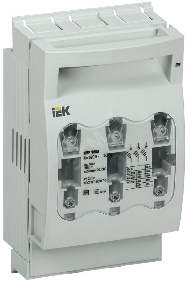 Изображение товара Рубильник IEK SRP-10-3-160 для низковольтных цепей с нагрузкой до 690 В Изображение товара Рубильник IEK SRP-10-3-160 для низковольтных цепей с нагрузкой до 690 В