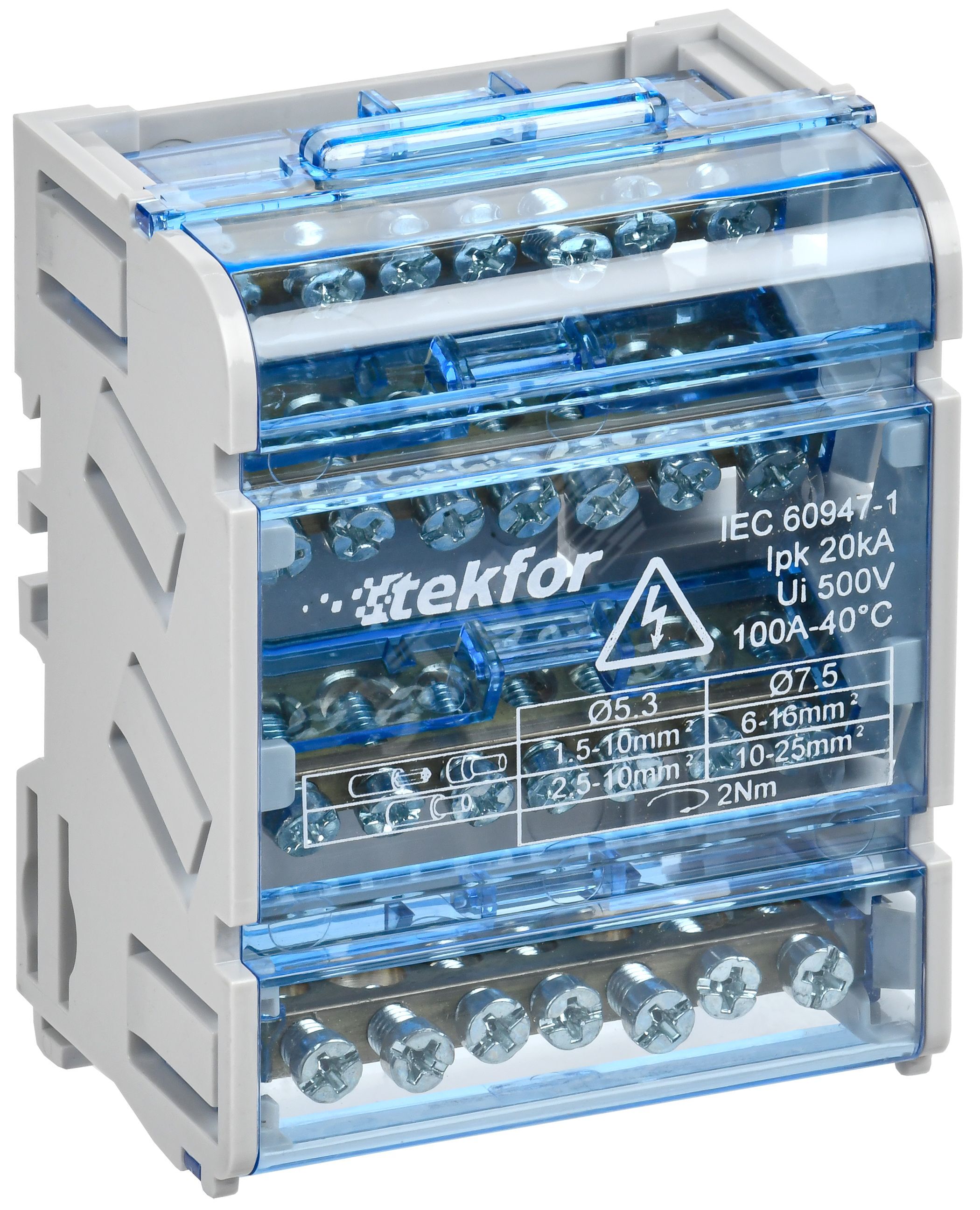 TEKFOR Шины на DIN-рейку (кросс-модуль) ШНК 4х7 3L+PEN