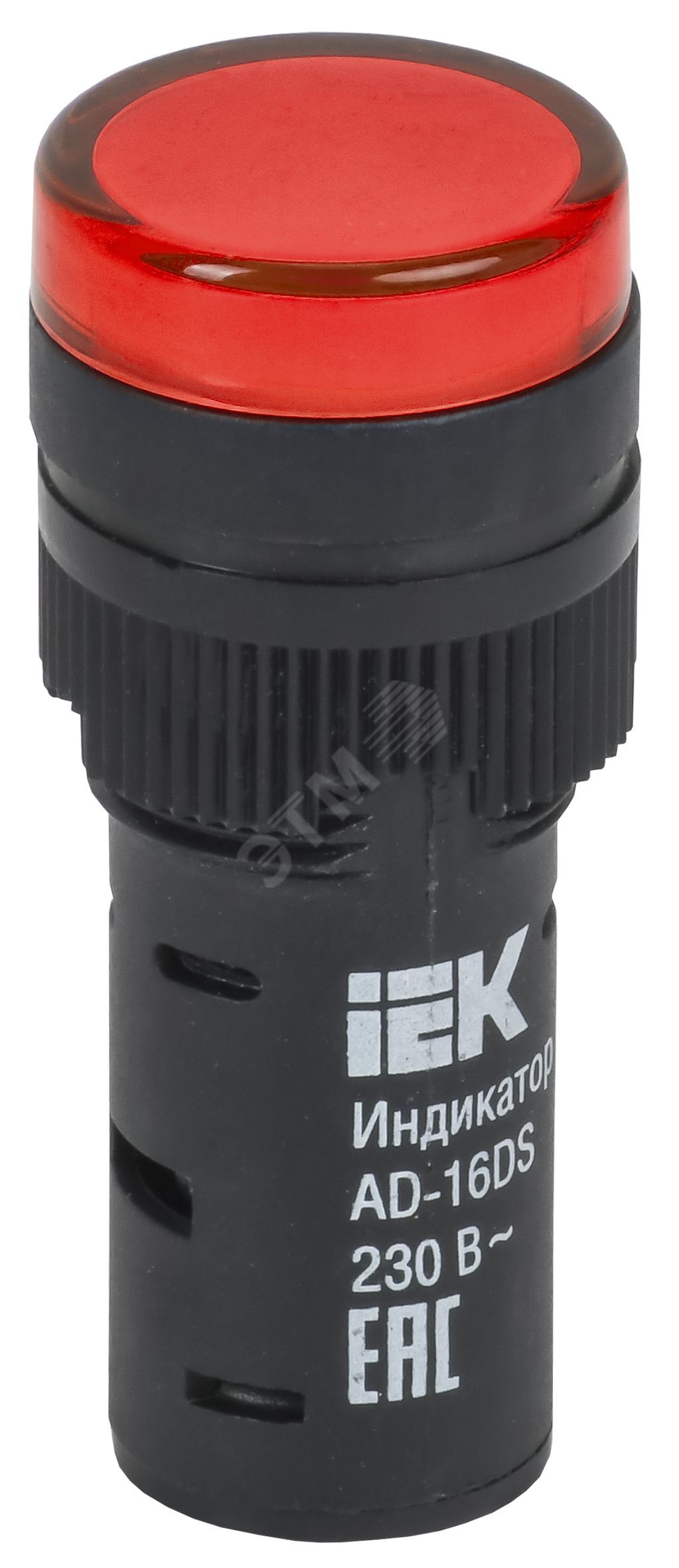Лампа AD16DS(LED)матрица d16мм красный 230В AC/DC