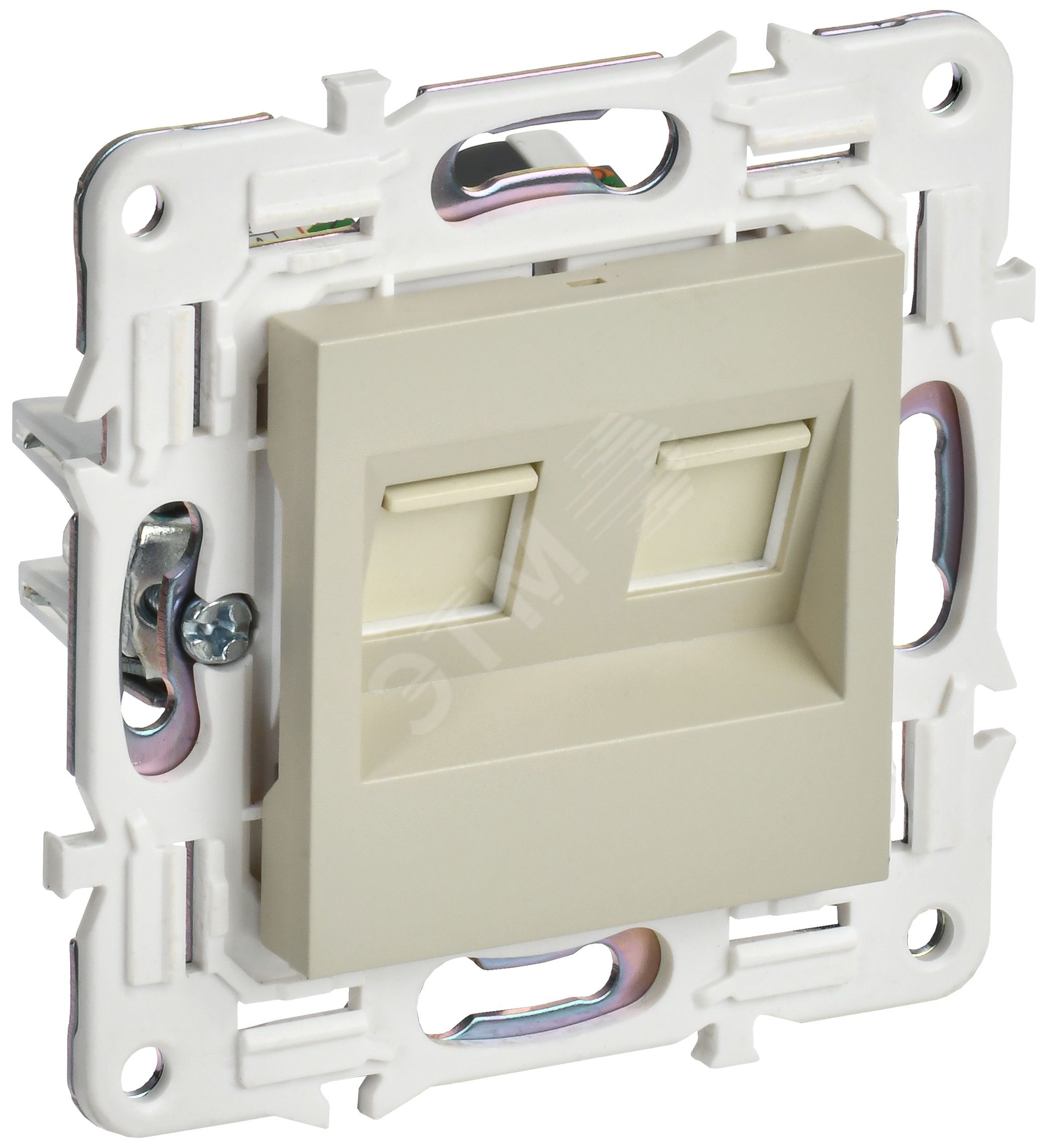 Изображение товара Розетка компьютерная двойная RJ45 IEK SKANDY с комбинированным механизмом Изображение товара Розетка компьютерная двойная RJ45 IEK SKANDY с комбинированным механизмом