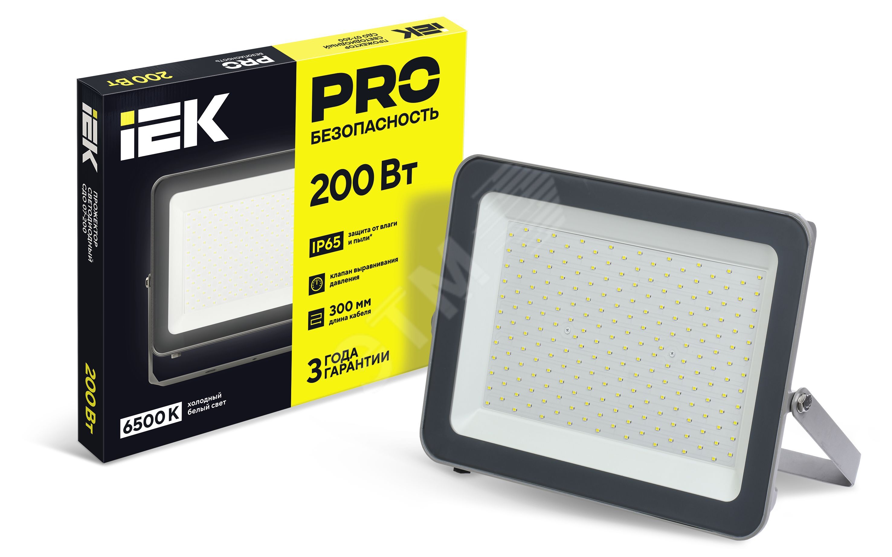 Изображение товара Светодиодный прожектор IEK СДО 07-200 200 Вт IP65 холодный белый Изображение товара Светодиодный прожектор IEK СДО 07-200 200 Вт IP65 холодный белый