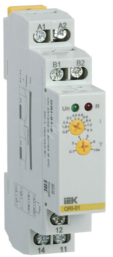 Изображение товара Реле тока ONI ORI-01-8 0,8-8 А 24-240 В AC/DC DIN-рейка