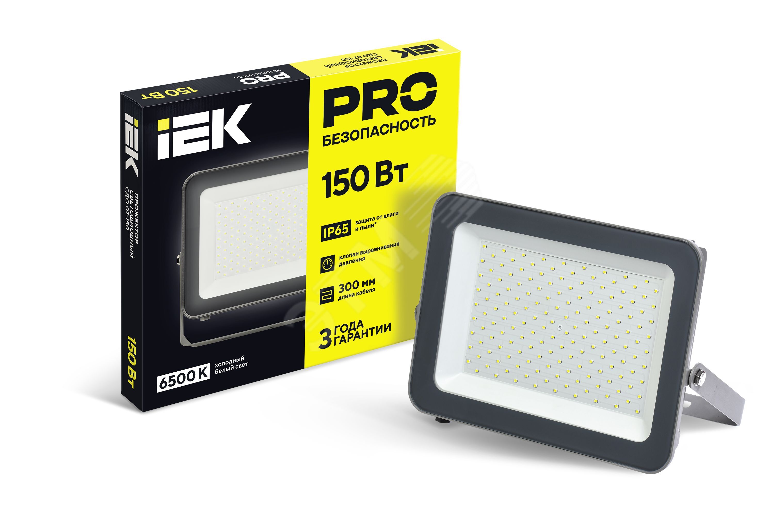 Изображение товара Прожектор IEK СДО-07-150: 150 Вт LED, IP65, 12700 Лм Изображение товара Прожектор IEK СДО-07-150: 150 Вт LED, IP65, 12700 Лм