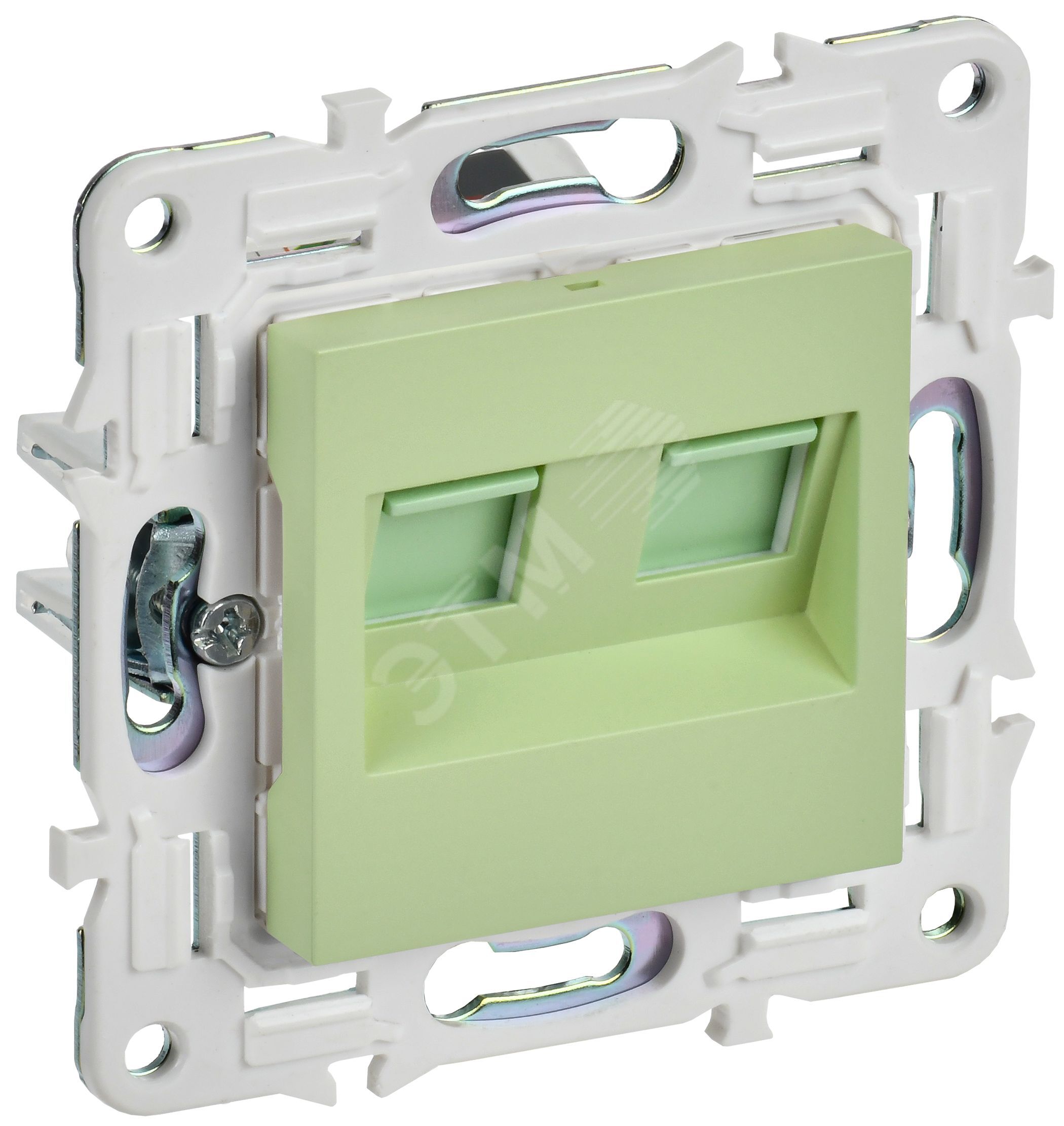 Изображение товара SKANDY Розетка компьютерная двойная RJ45 кат.5E SK-K03G мятный (шт) Изображение товара SKANDY Розетка компьютерная двойная RJ45 кат.5E SK-K03G мятный (шт)