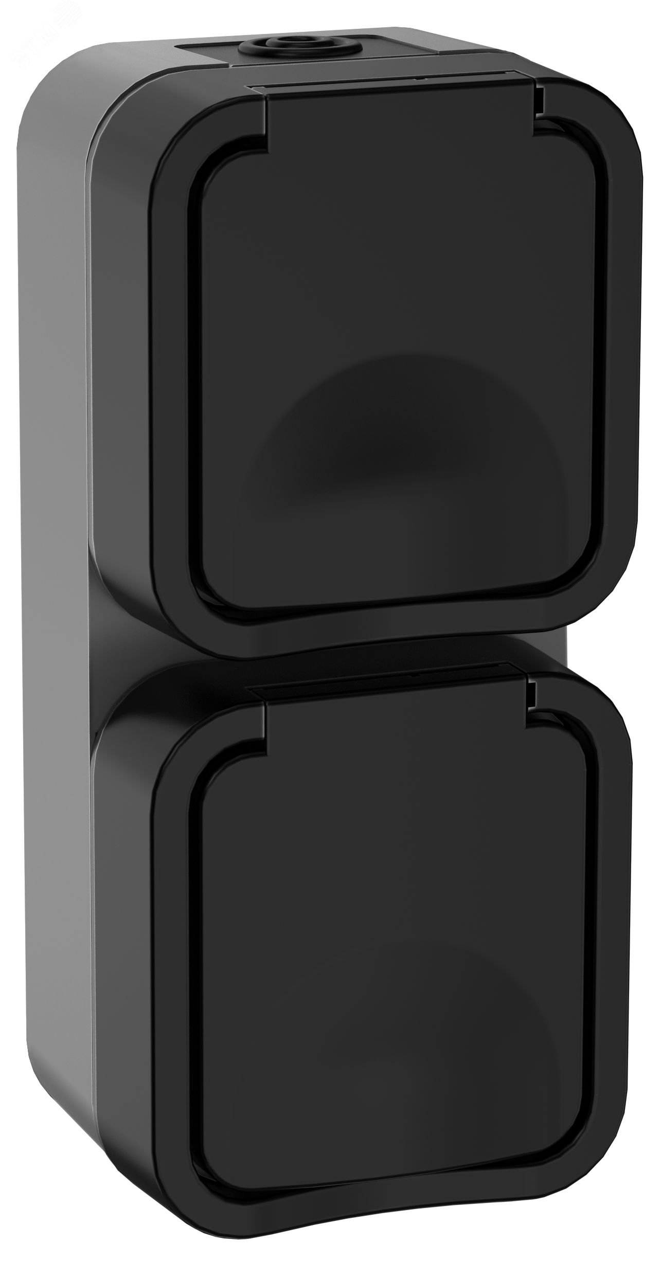 Изображение товара Розетка 2-местная вертикальная TORS 16А IP55 графит