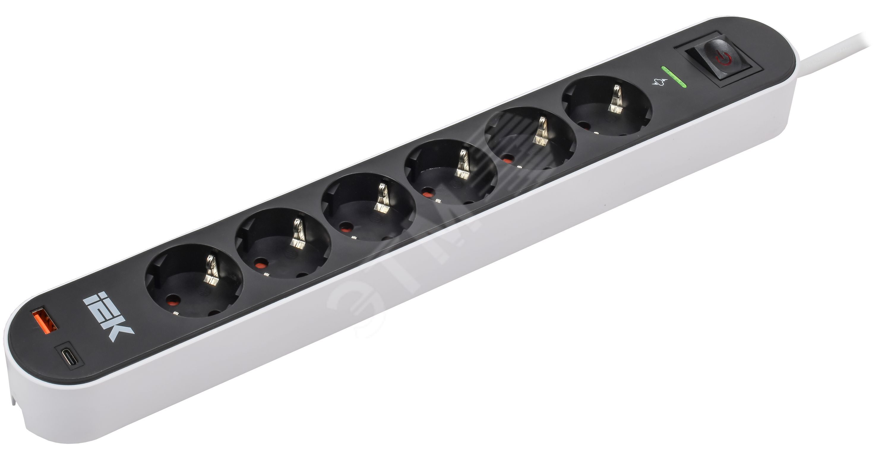 Изображение товара Сетевой фильтр IEK СФ-06К с USB A+C 20 Вт, черный, защита и быстрая зарядка Изображение товара Сетевой фильтр IEK СФ-06К с USB A+C 20 Вт, черный, защита и быстрая зарядка